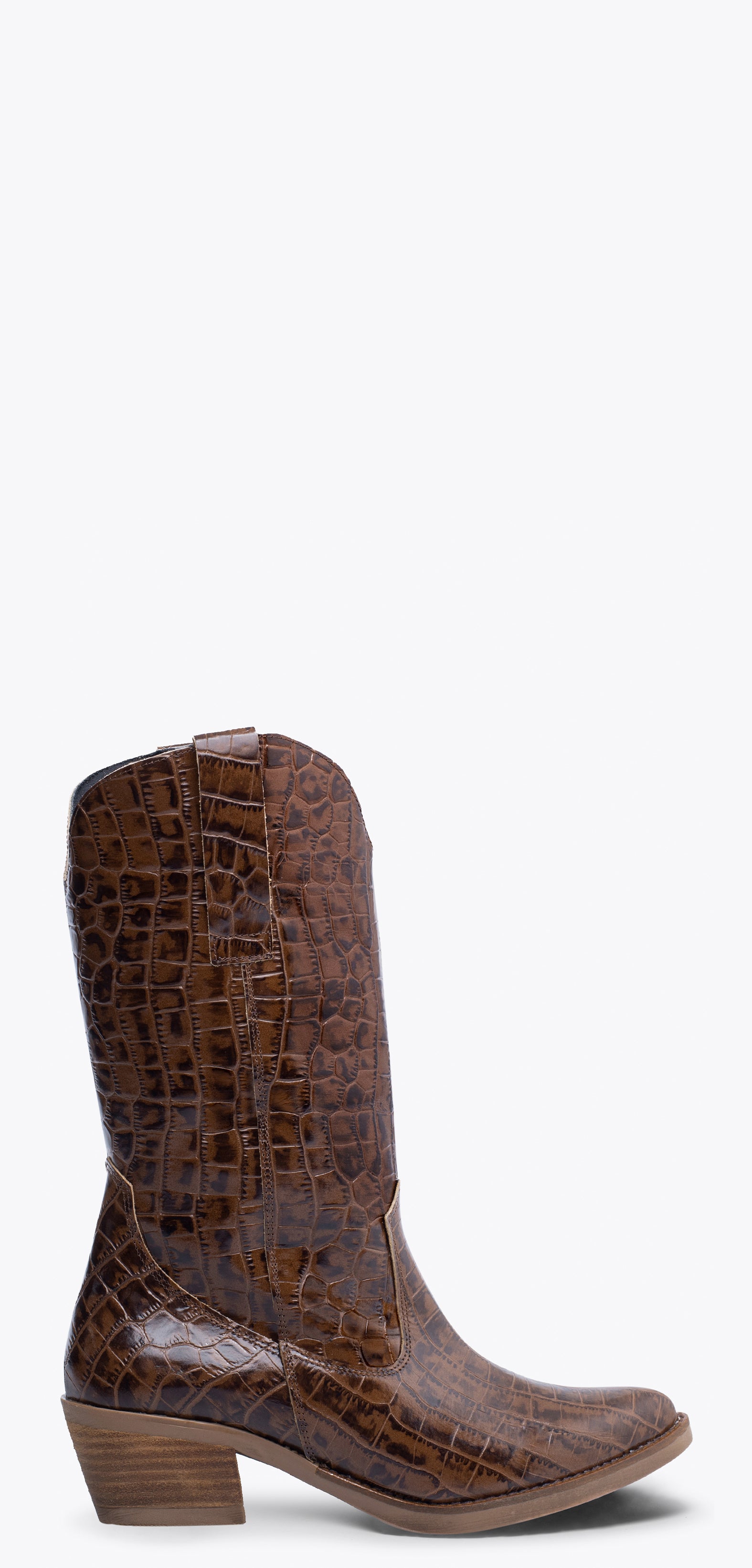 VEGAS BOOTIE - BROWN cowboy style boot