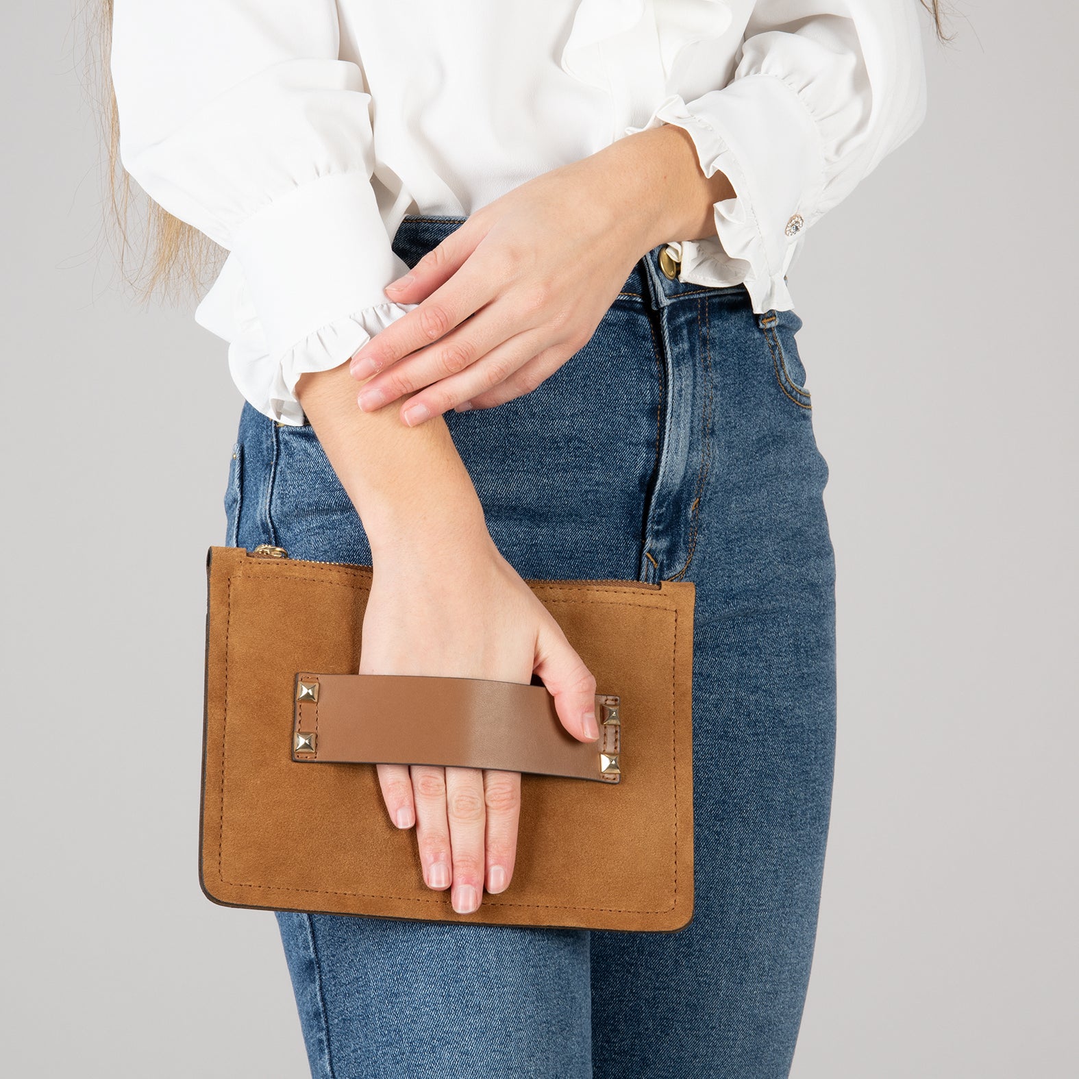 CLASSIC MALA EM COURO TIRACOLO COM FECHO DE CORRER DUPLO SETTER