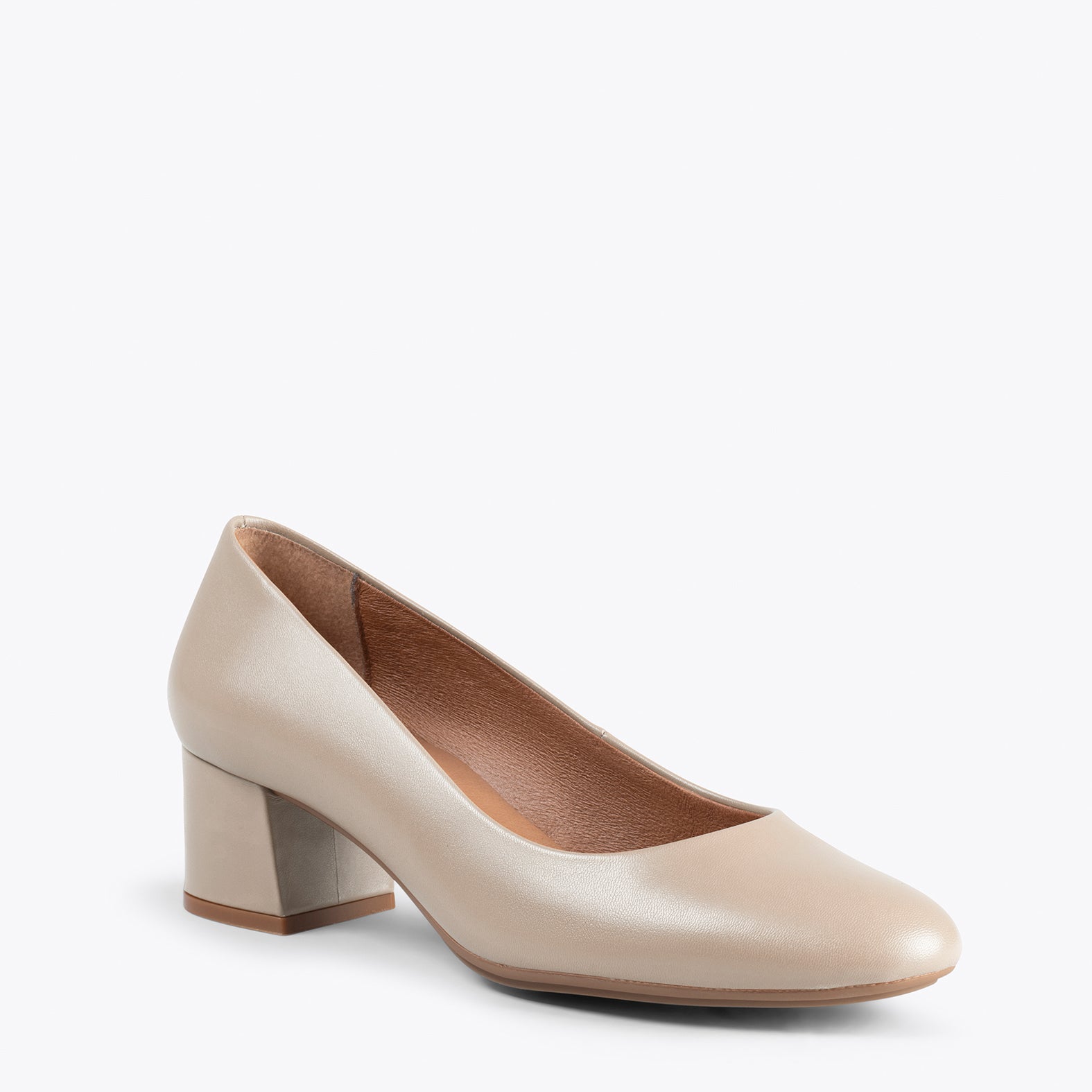 URBAN REDONDO SALON - Zapatos de tacón bajo de napa TAUPE