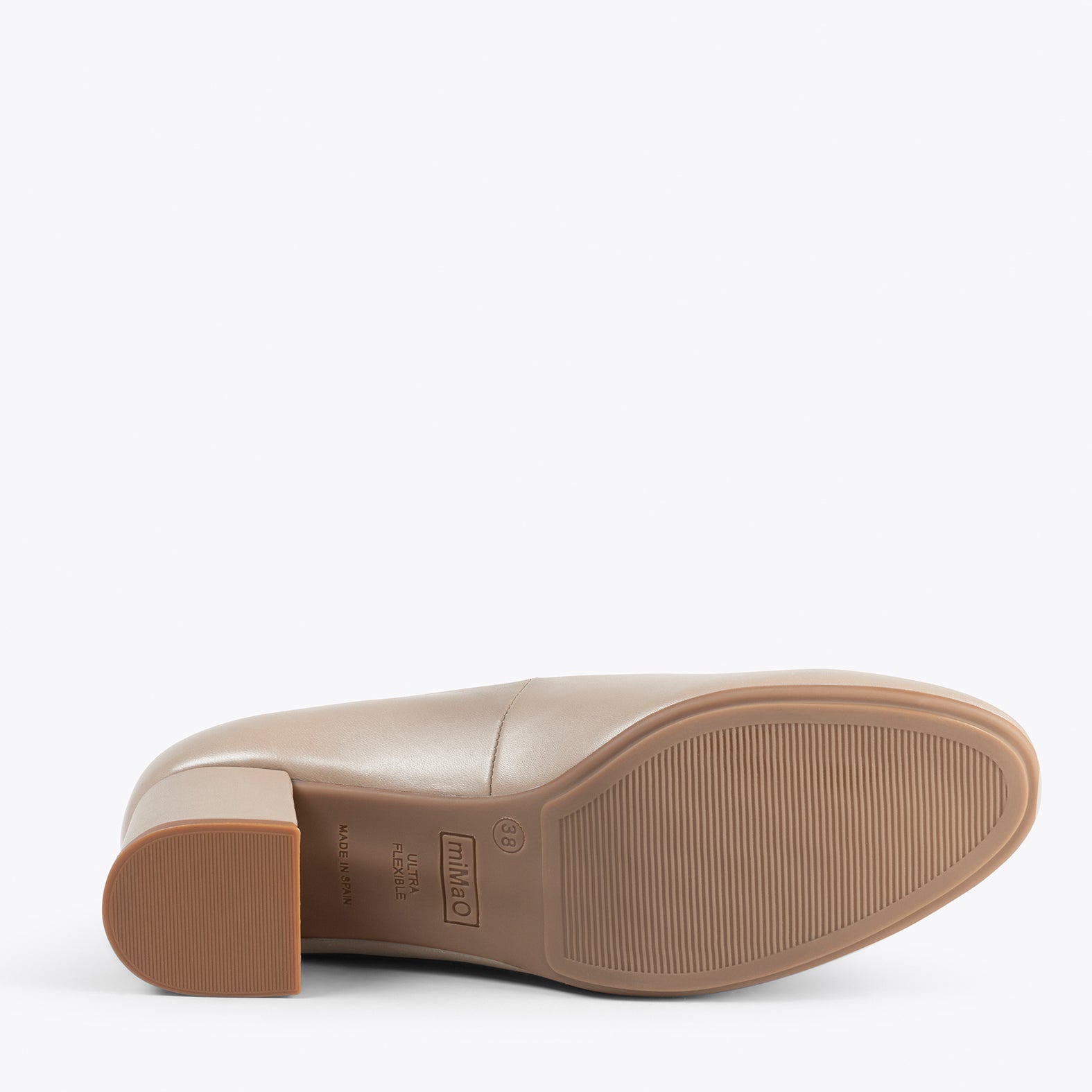 URBAN REDONDO SALON - Zapatos de tacón bajo de napa TAUPE