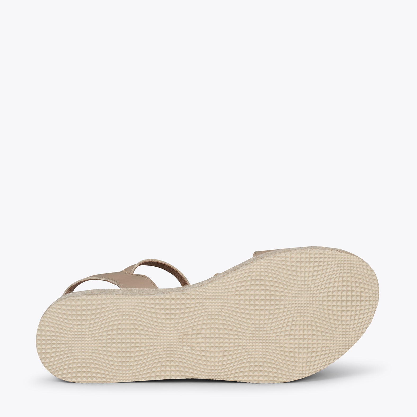 TARIFA Sandalias con plataforma de esparto TAUPE