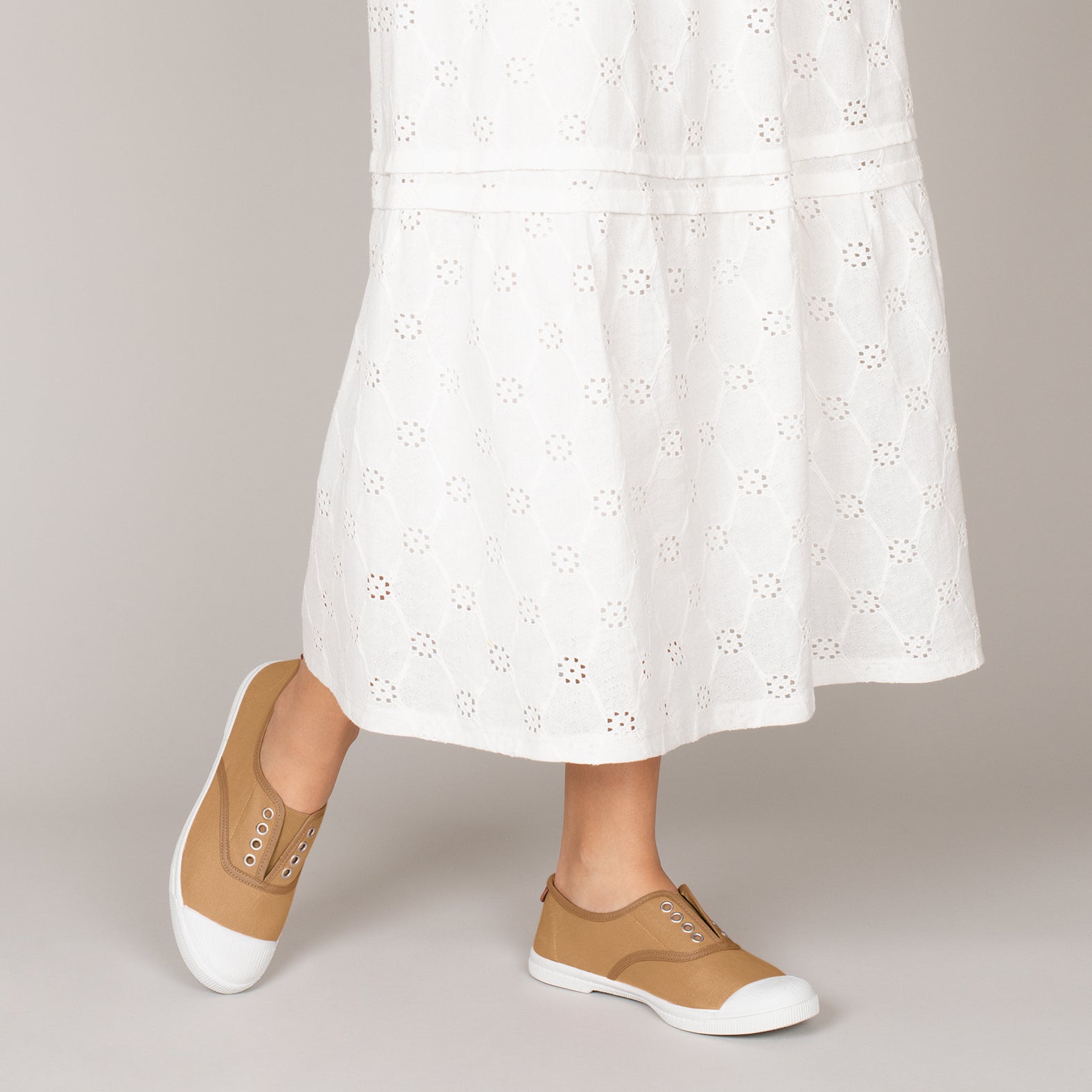 WAY - Zapatillas sin cordones de lona MARRÓN