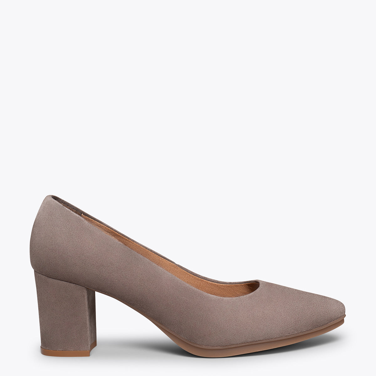 URBAN S - Zapatos de tacón medio de ante TAUPE