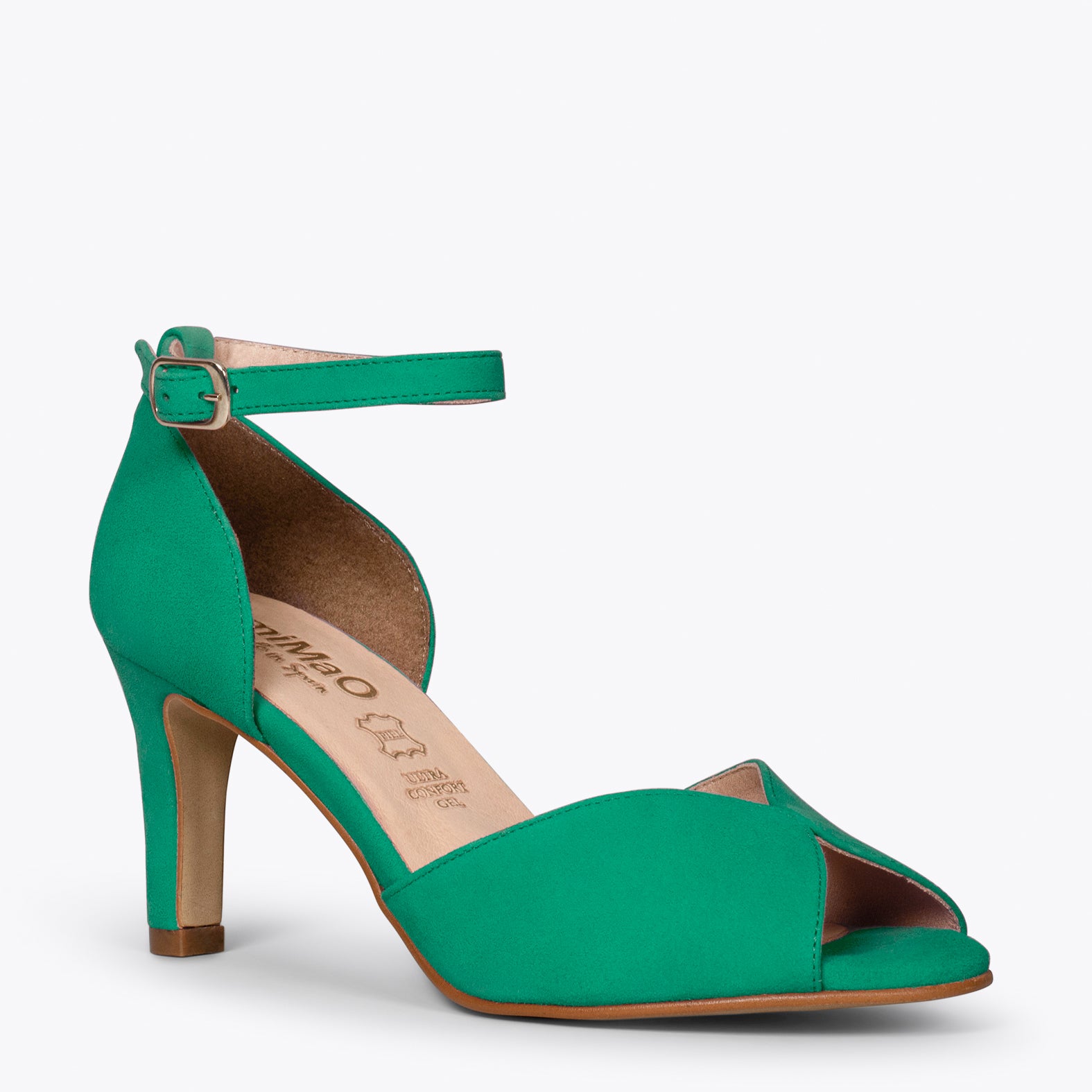 PÉTALO – Sandalias de tacón alto elegantes VERDE