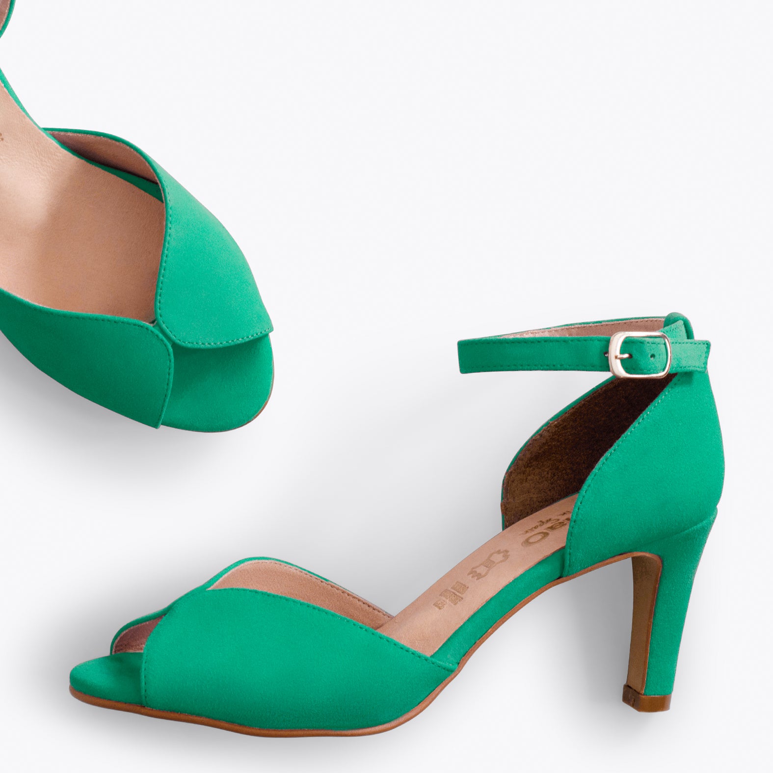PETAL – GREEN high heel sandal