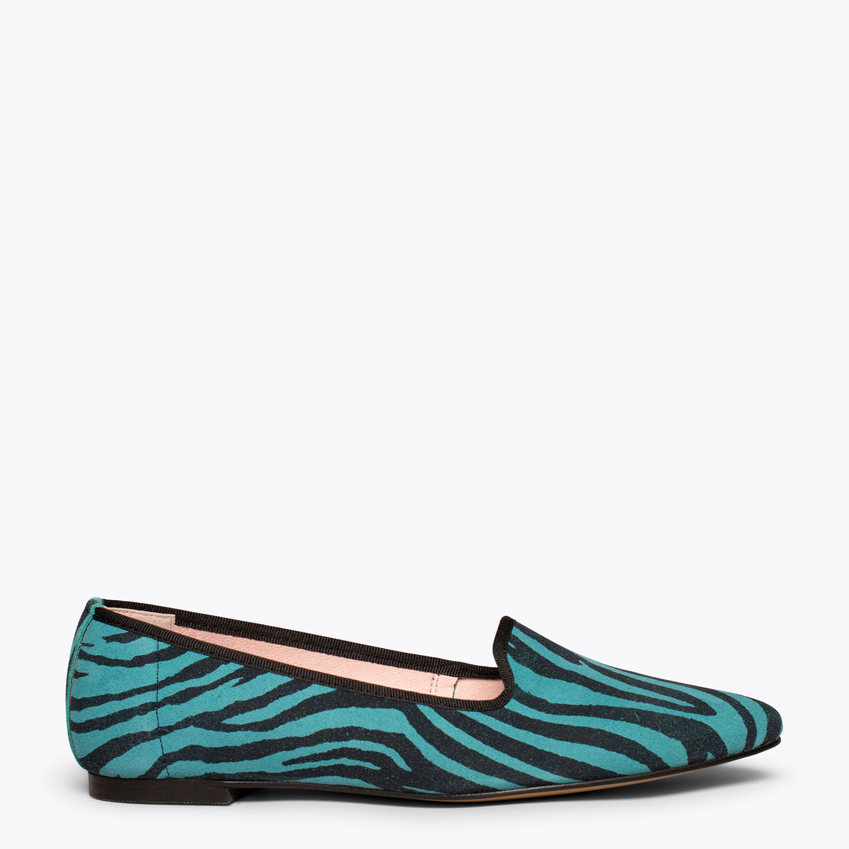 SLIPPER - Zapatos planos Animal Print TURQUESA