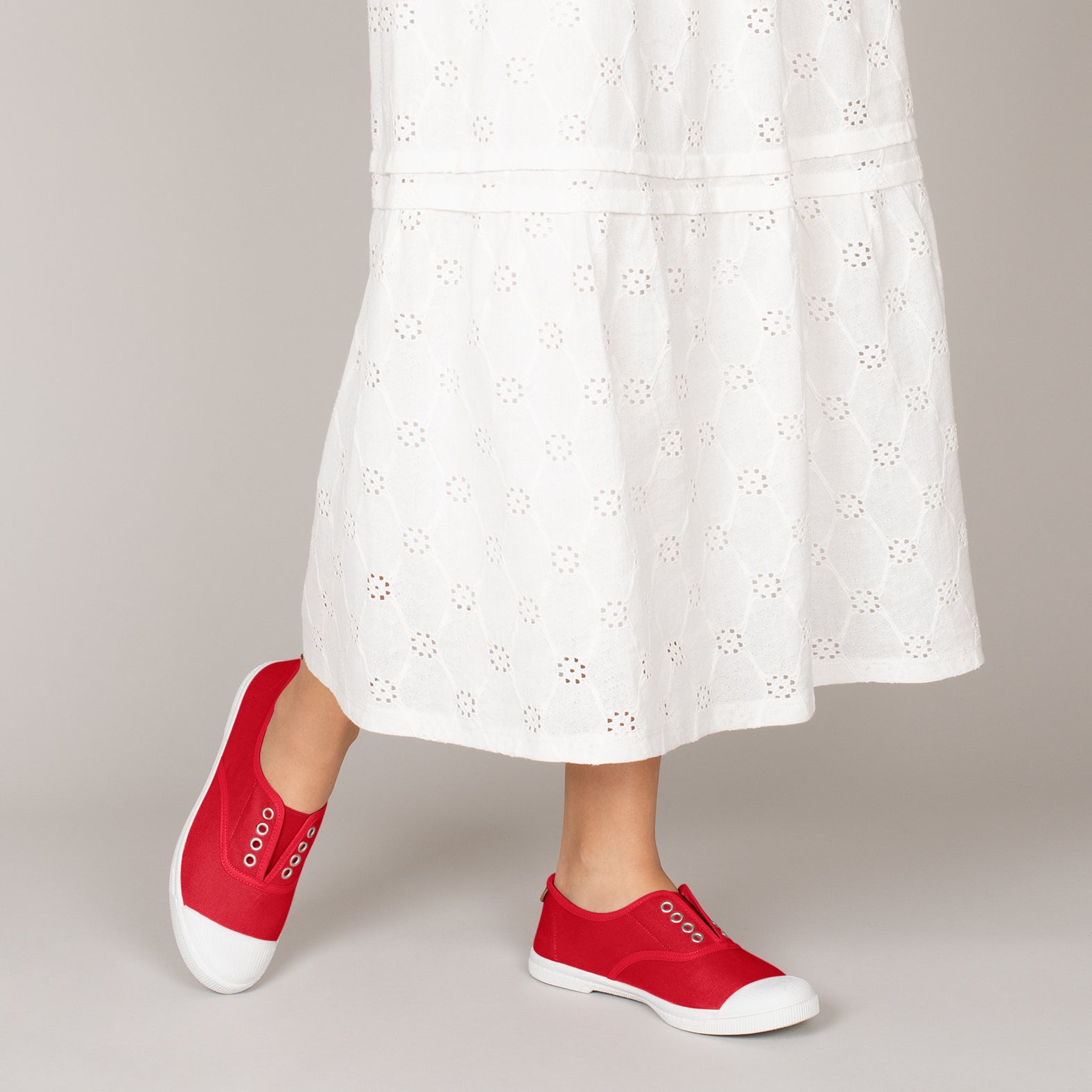 WAY - Zapatillas sin cordones de lona ROJO