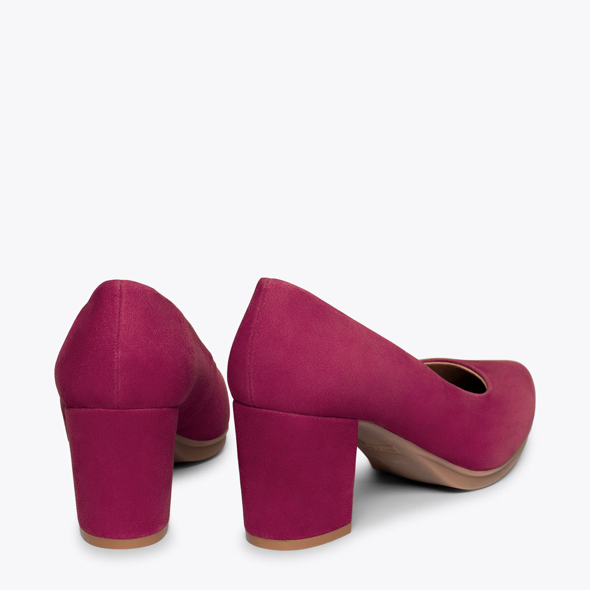 URBAN S – BURGUNDY suede mid heels