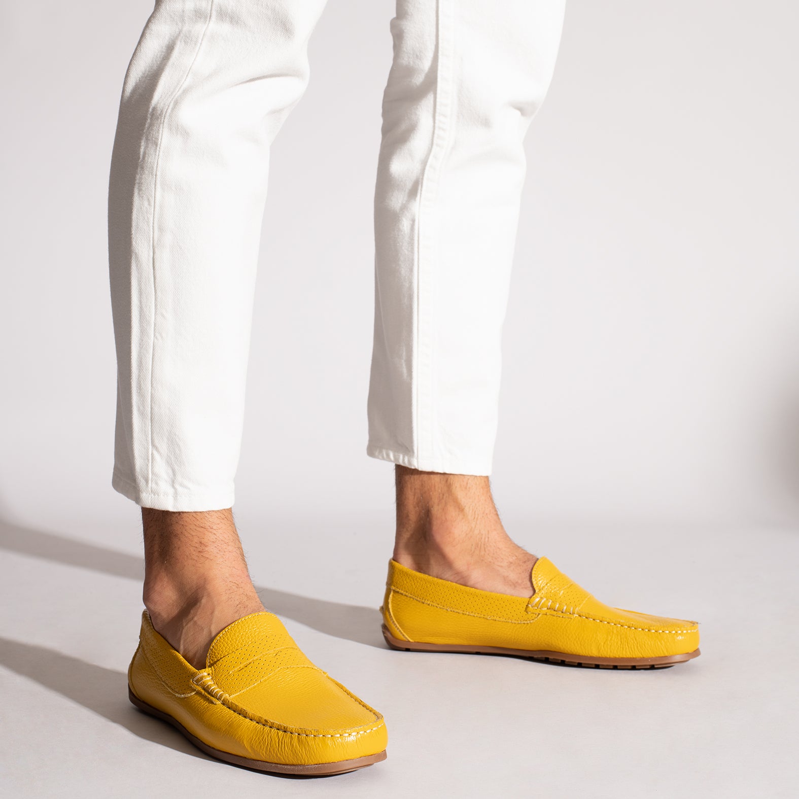 MOCCASIN – YELLOW nappa leather loafer for men