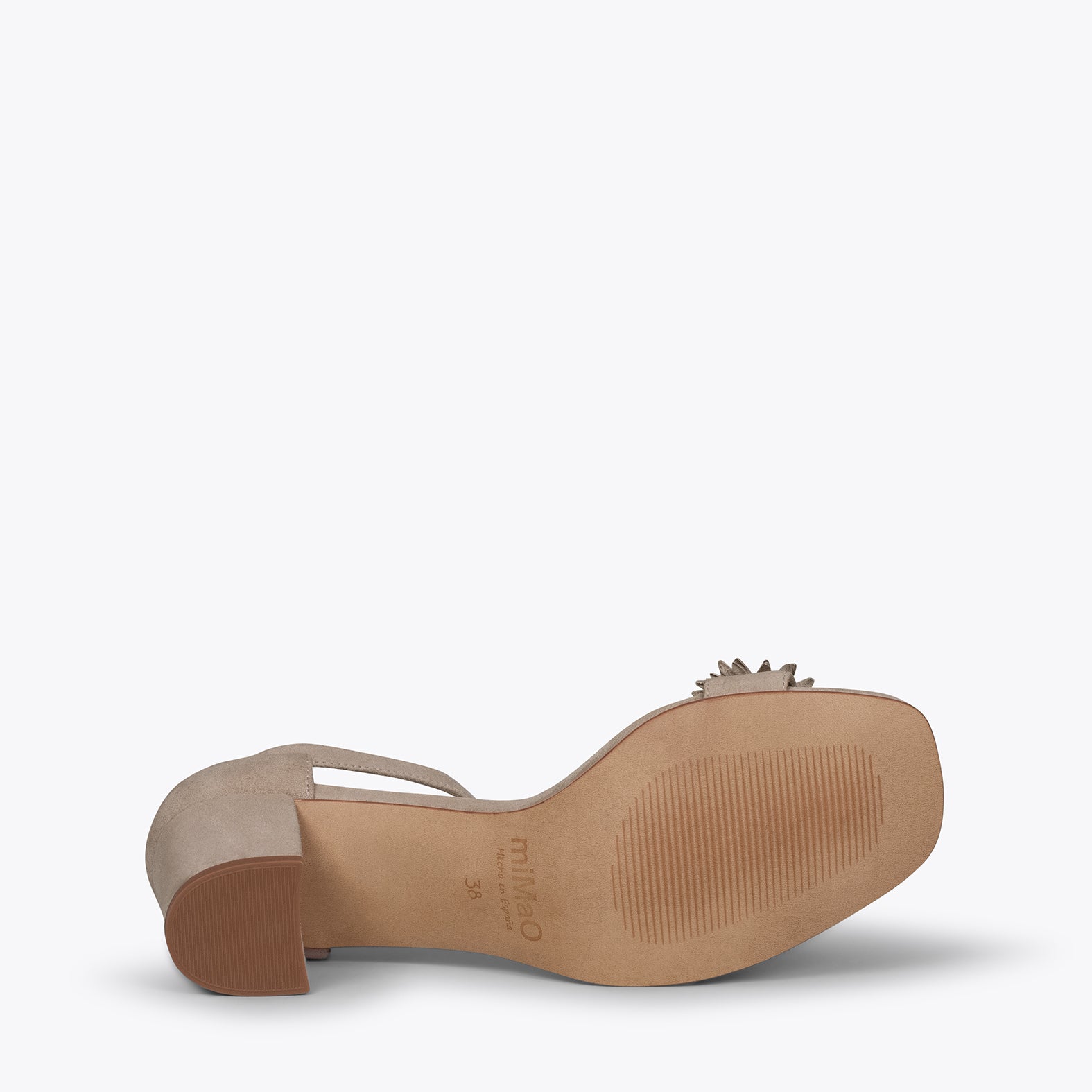 ZINNIA - Sandales de soirée avec fleurs CHAMEAU