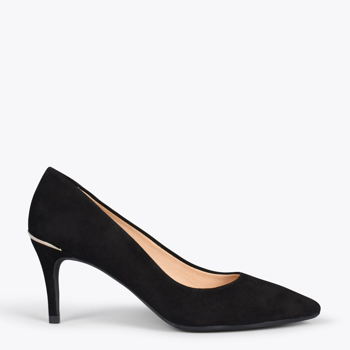 STILETTO MIDNIGHT – Zapatos de tacón de aguja con adorno metalizado NEGRO