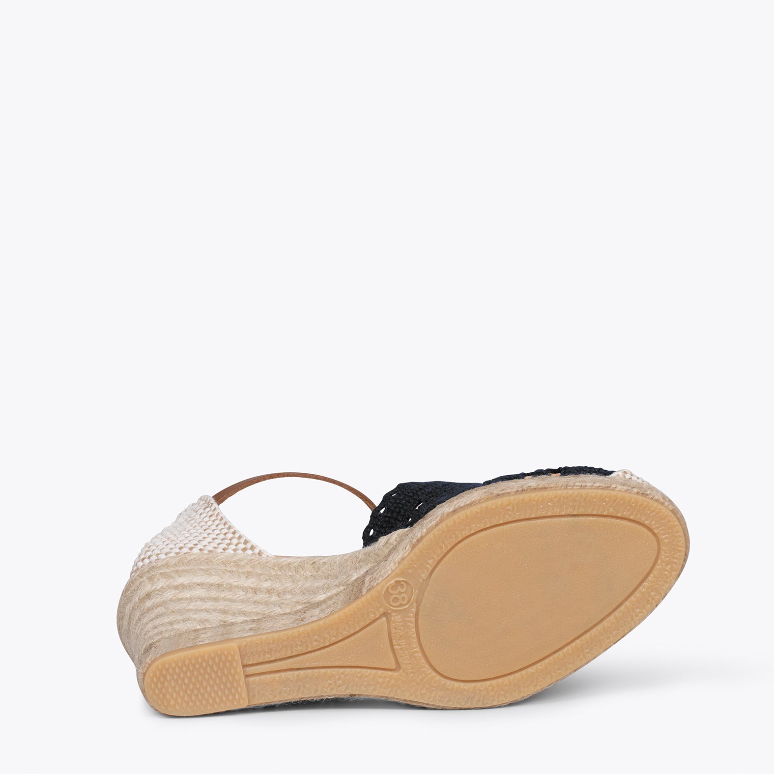 IBIZA – BLACK crocheted espadrilles