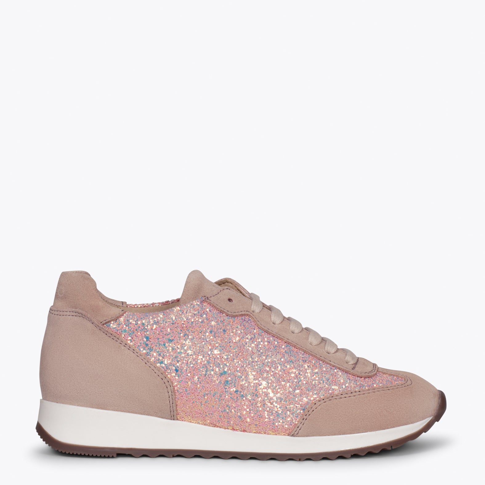 GLITTER Baskets en cuir ROSE pour femme miMaO