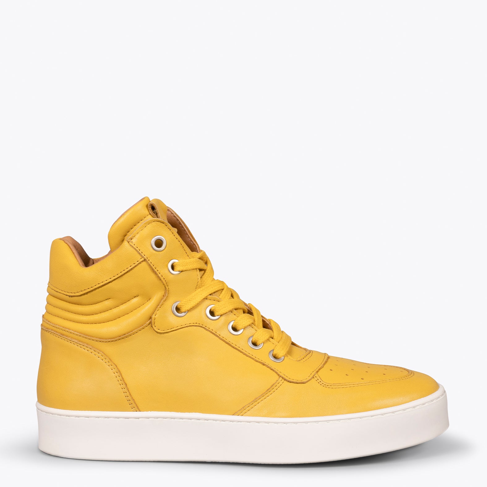 BASKET - Zapatillas altas de mujer MOSTAZA