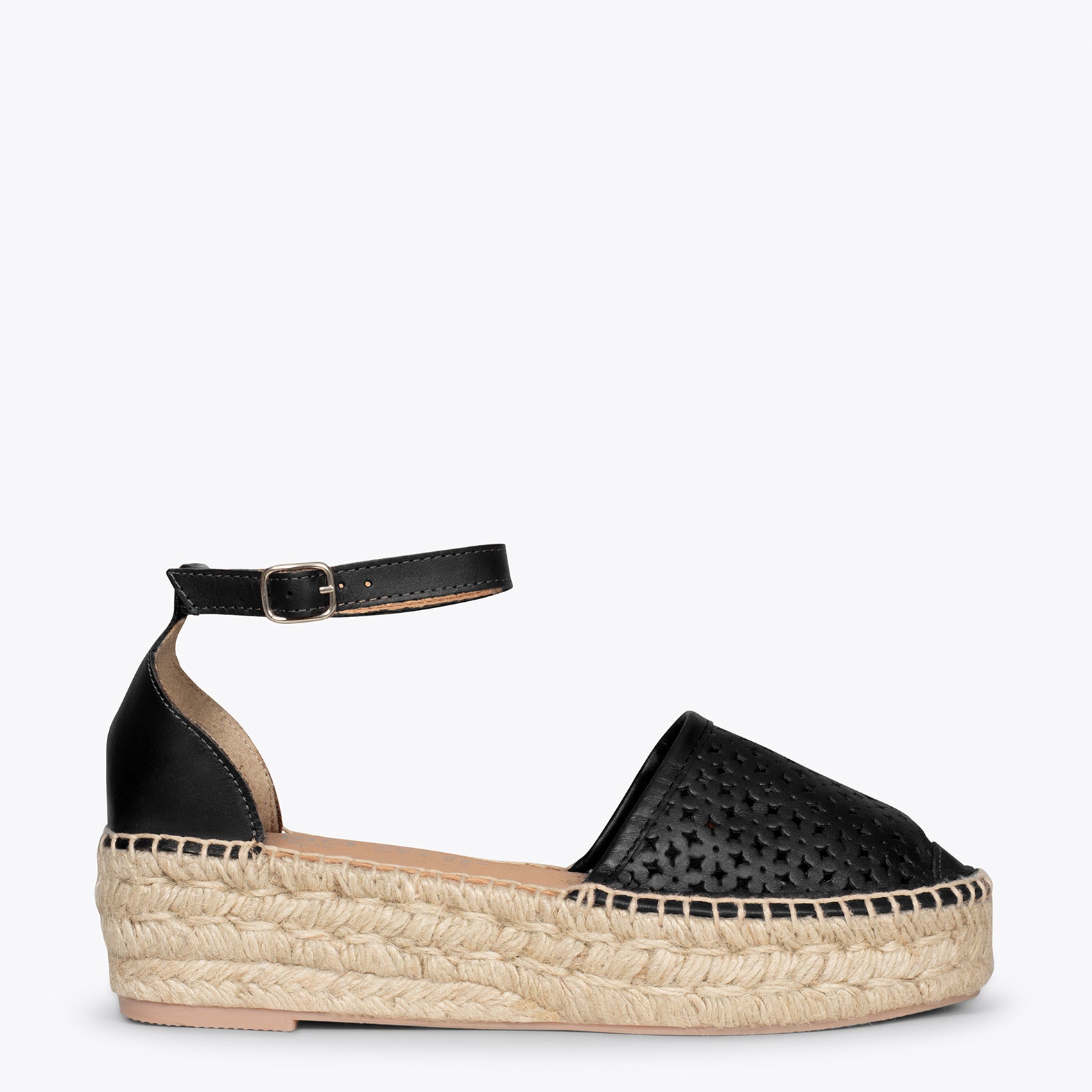 ALHAMBRA - Espadrilles à plateforme NOIR