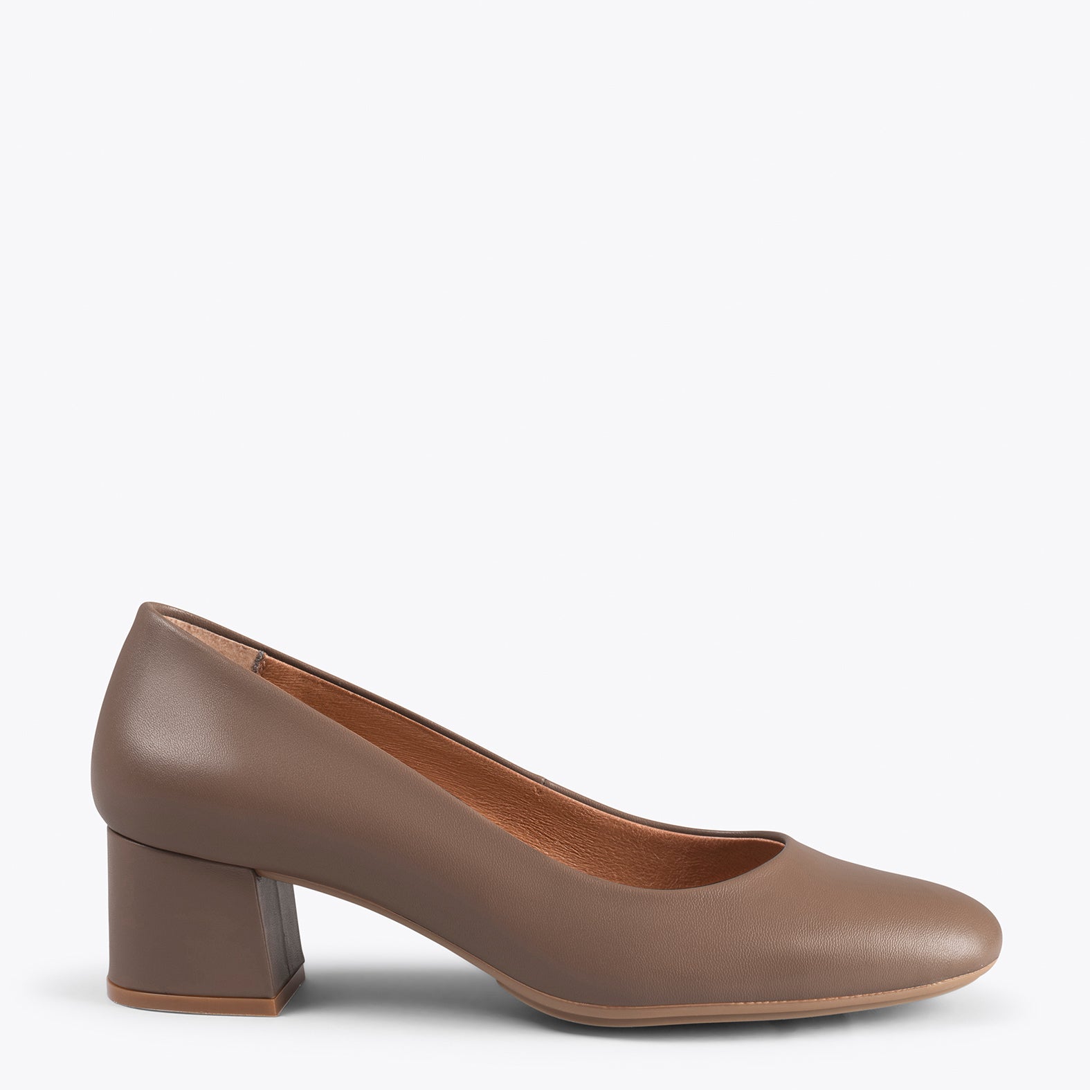 URBAN REDONDO SALON - Zapatos de tacón bajo de napa MARRÓN - miMaO ®