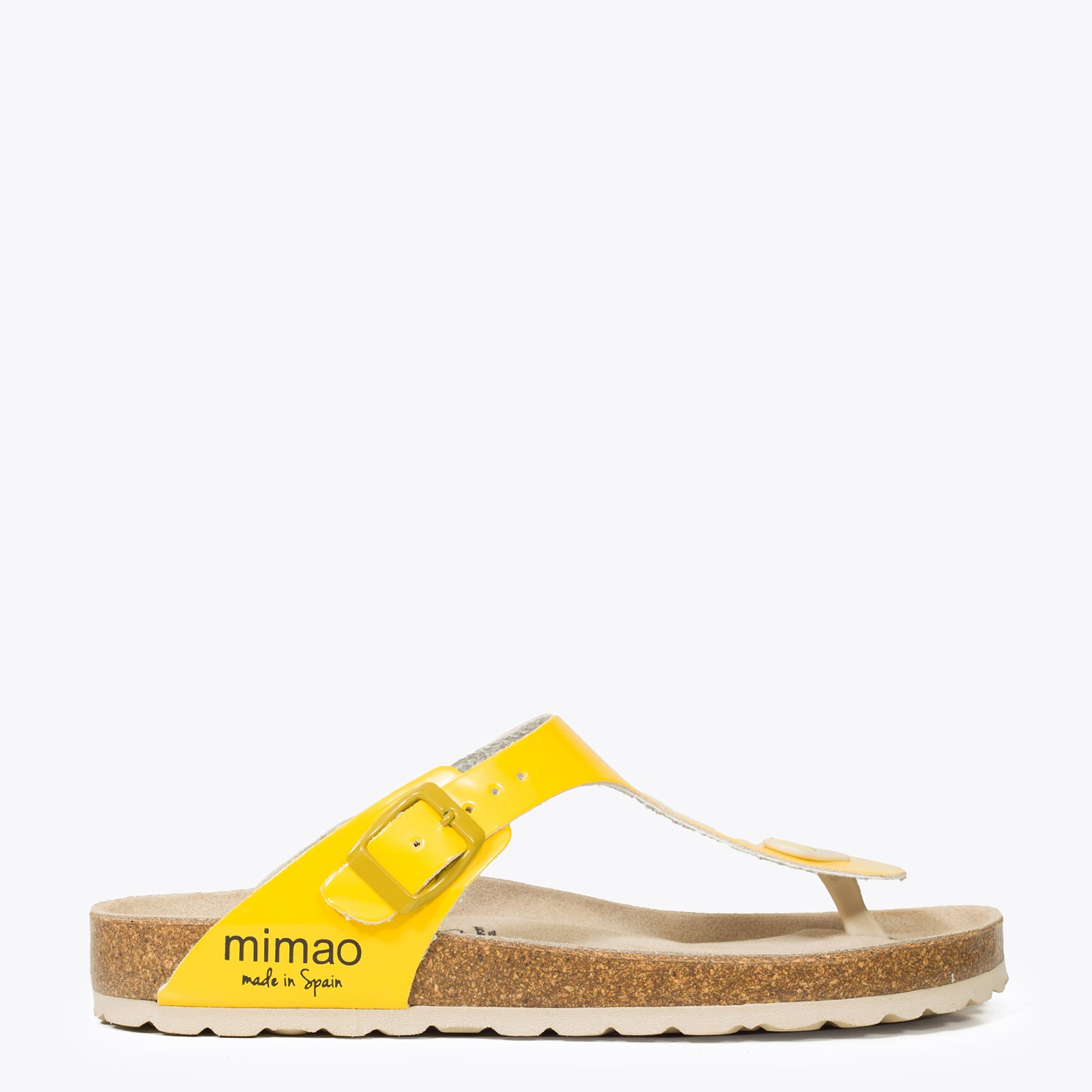BLOG- Sandalia plana BIO de dedo AMARILLA