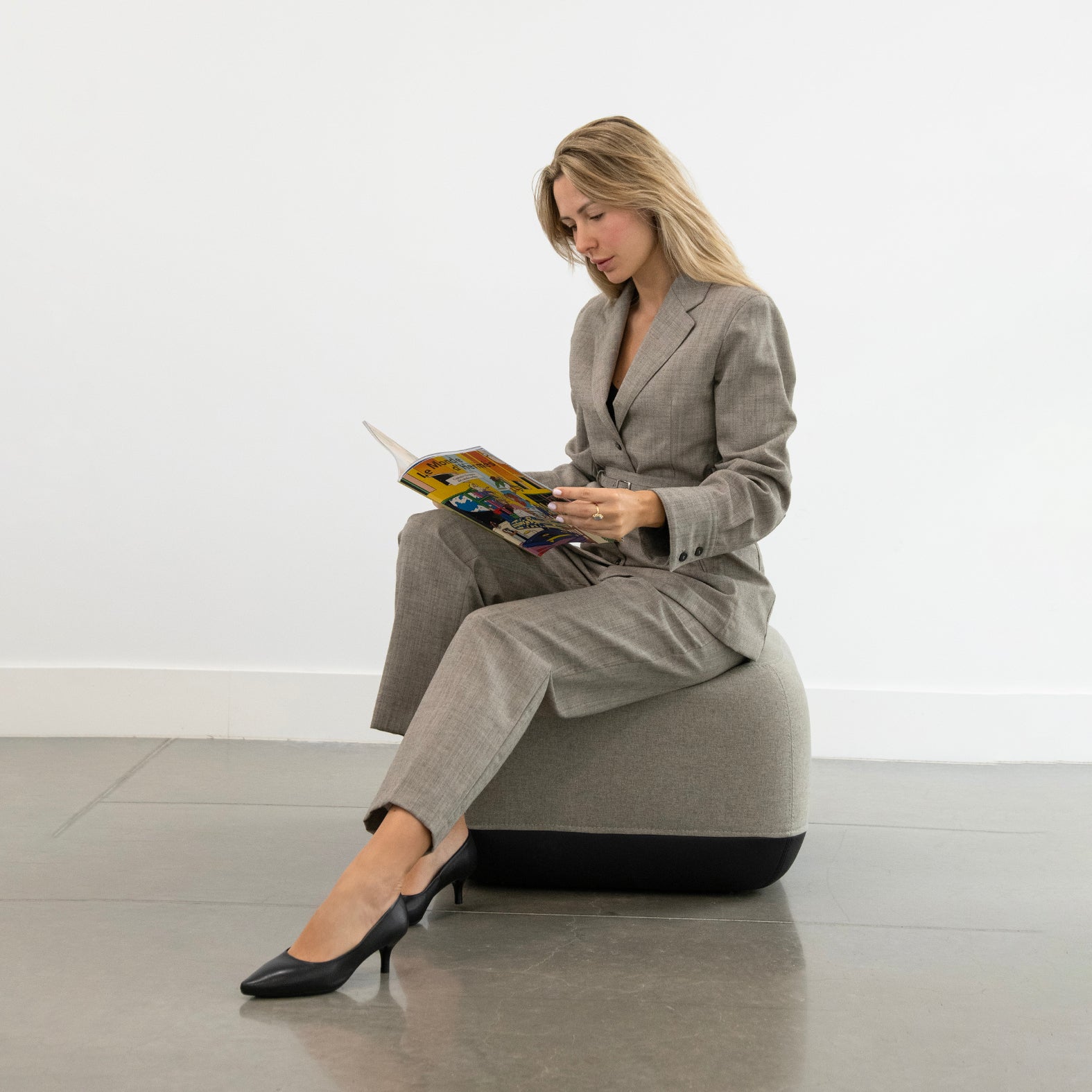 URBAN KITTEN - BLACK nappa leather kitten heels