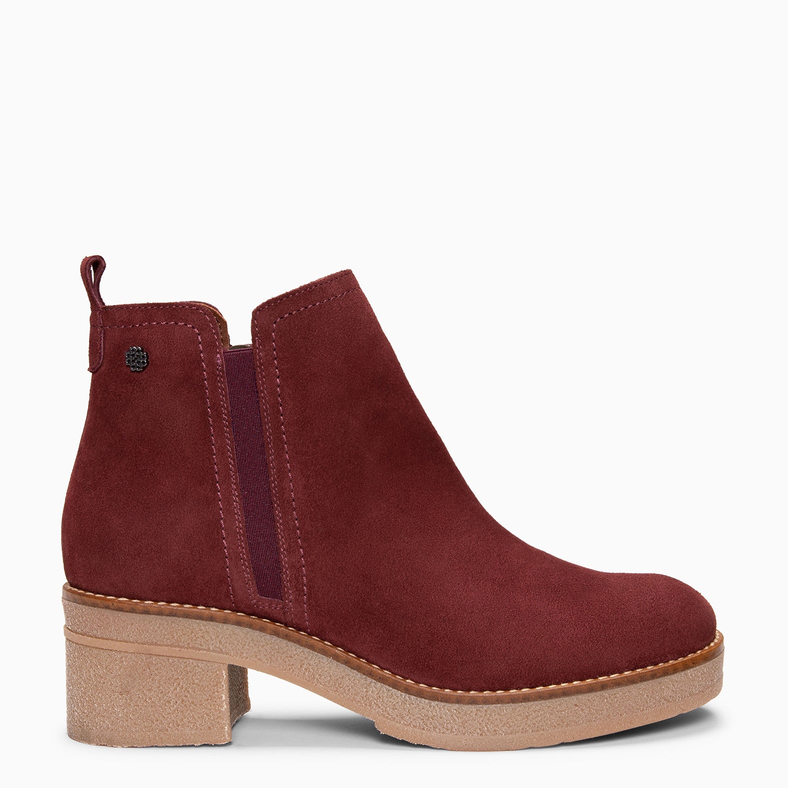 SWING - Botines casual de ante hidrófugo BURDEOS