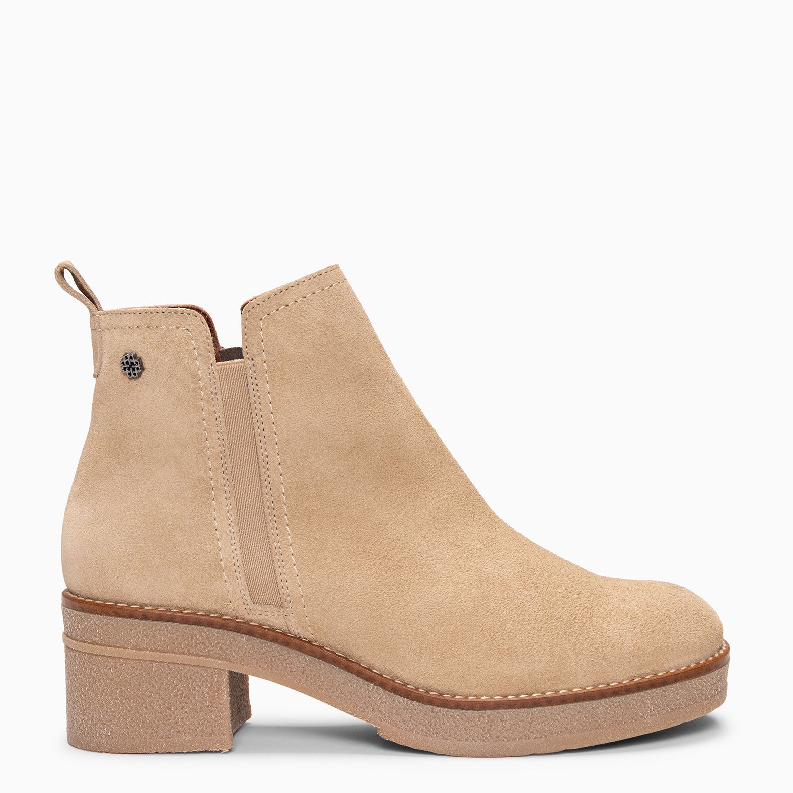 SWING - Botines casual de ante hidrófugo BEIGE