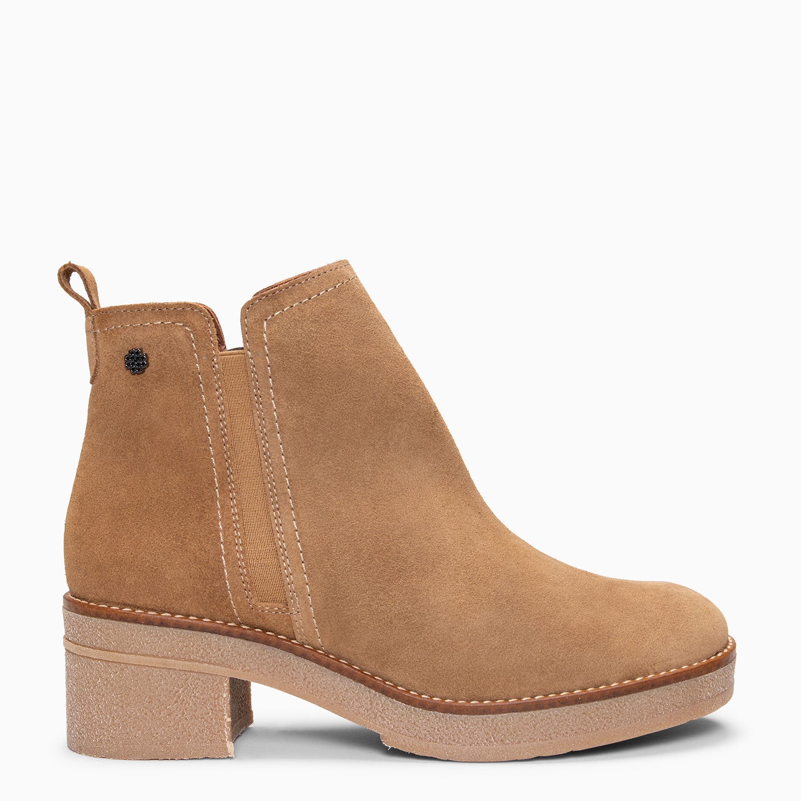 SWING - Botines casual de ante hidrófugo MARRÓN