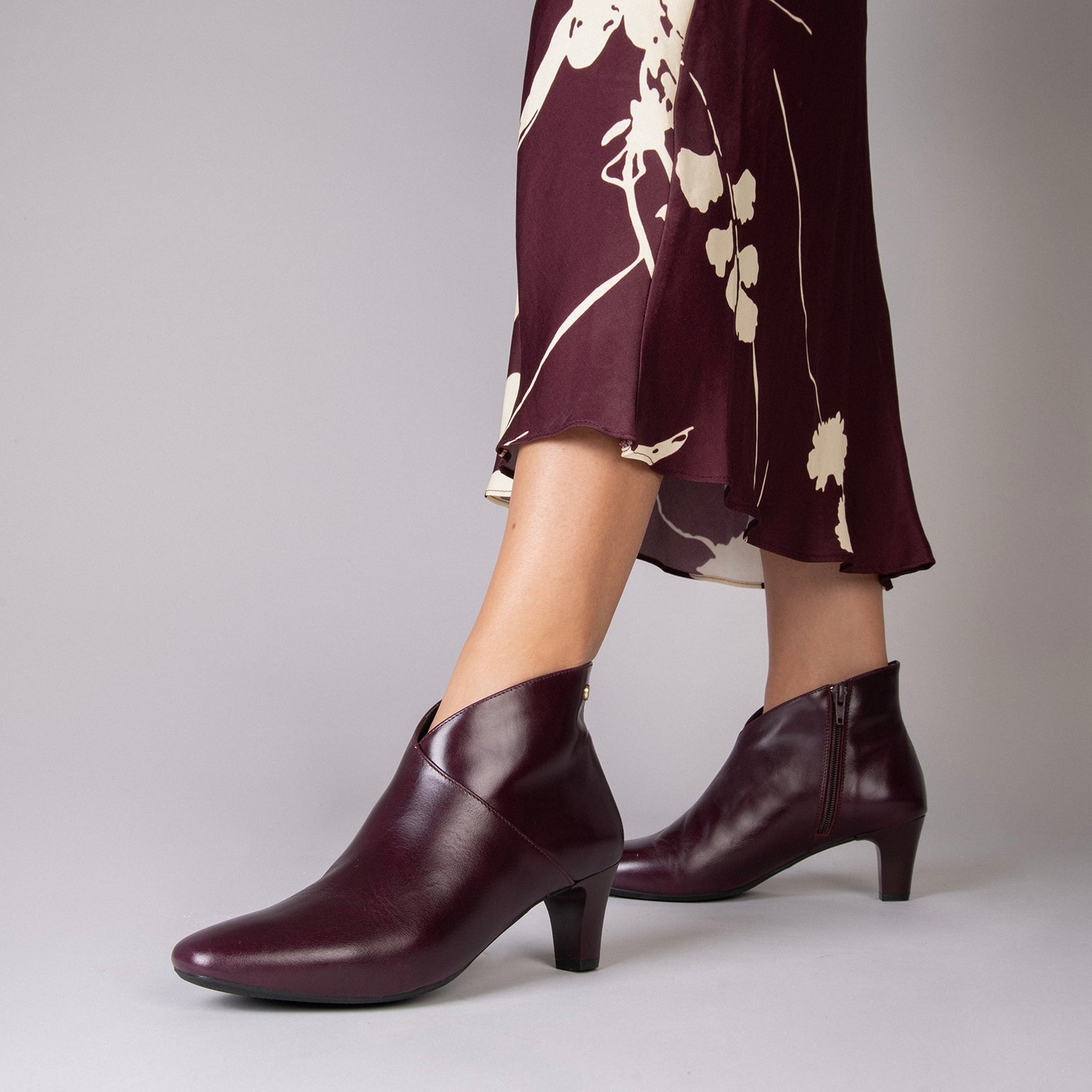 LADY - Botines napa mujer BURDEOS