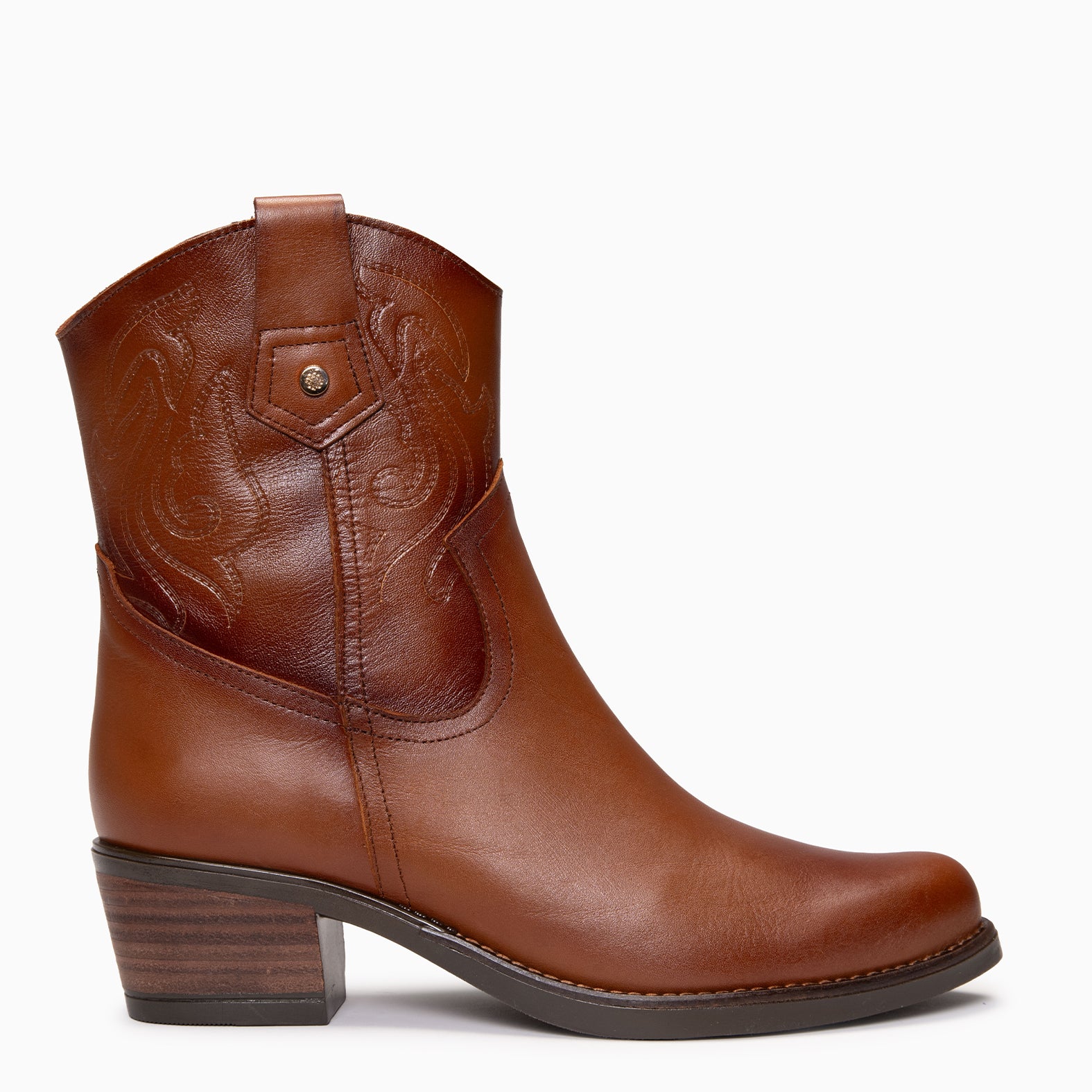 CYRUS - Botines cowboy MARRON