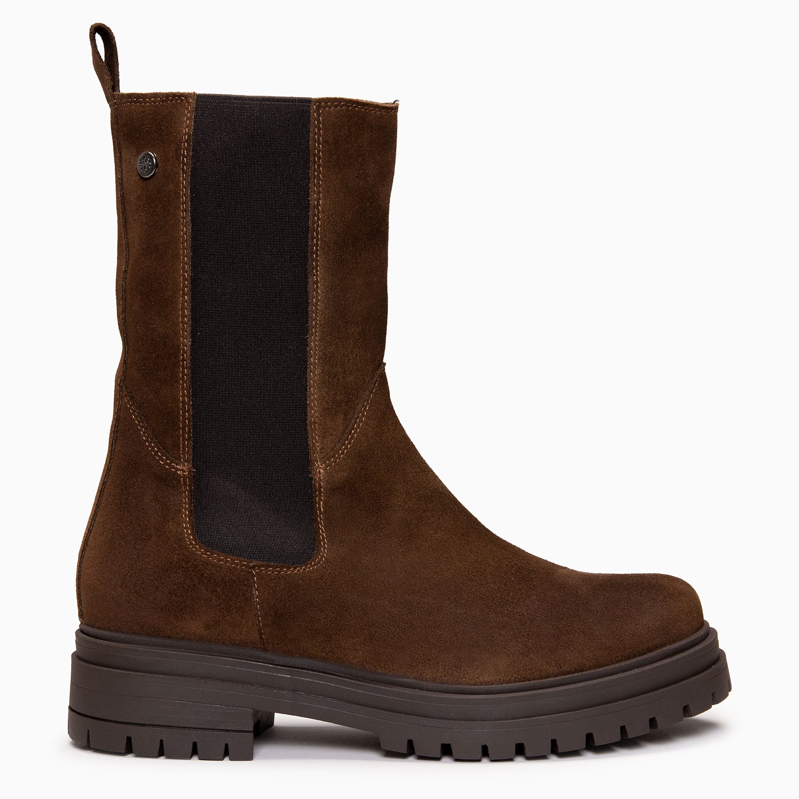 MARTE - Botines Chelsea con suela track MARRON