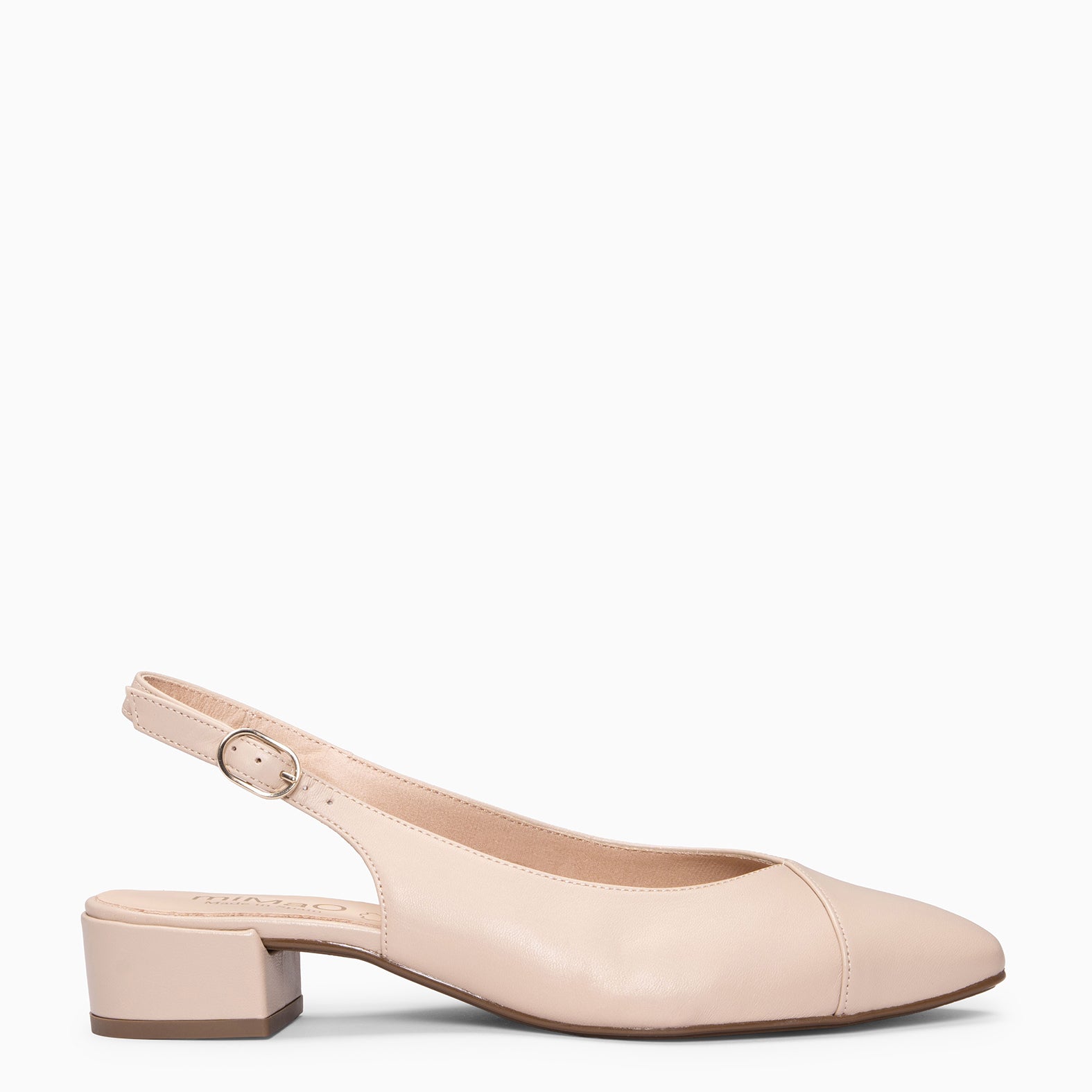 MARTINA - Zapatos Destalonados con puntera cruzada BEIGE