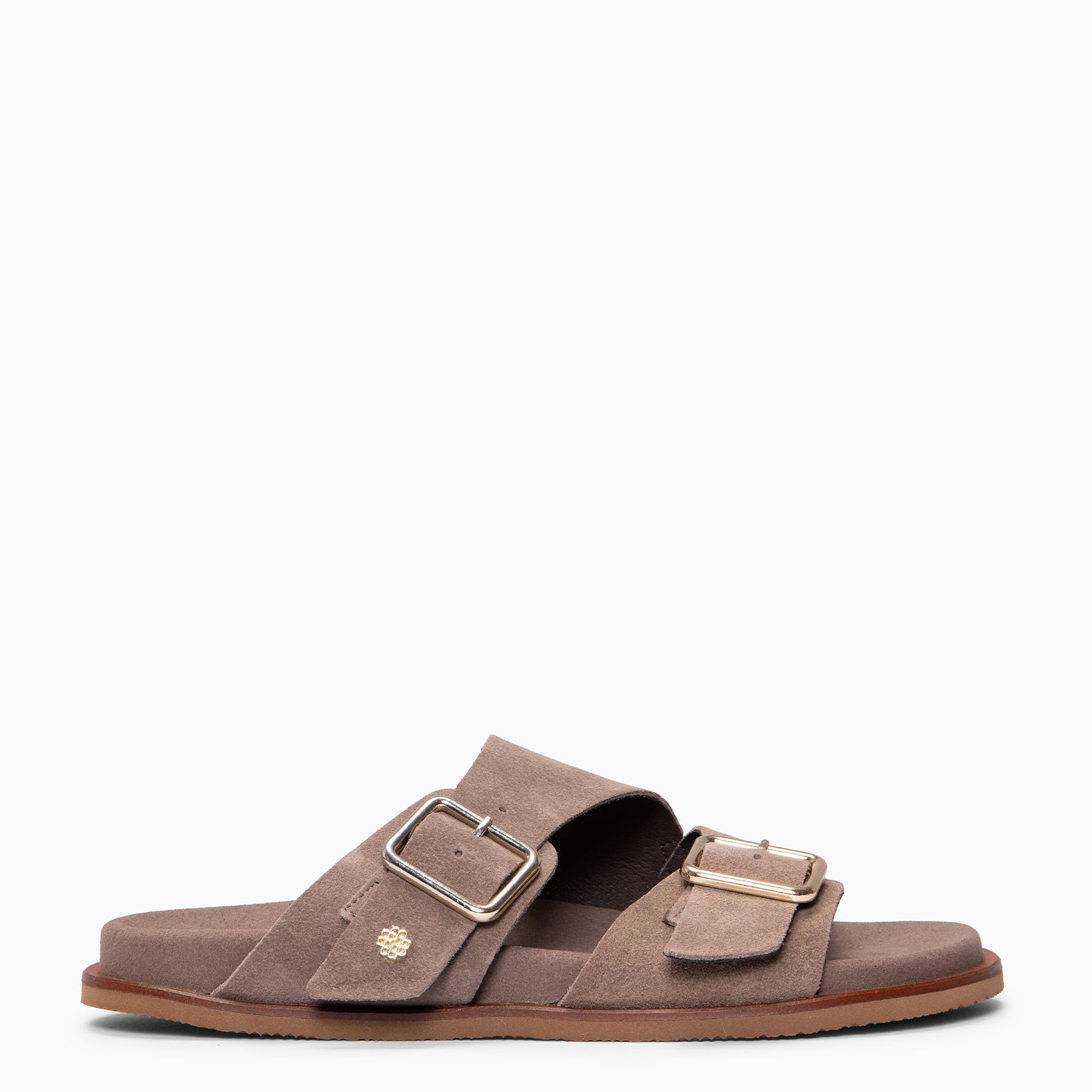 FRIDA - Sandalias tipo pala de ante MARRON