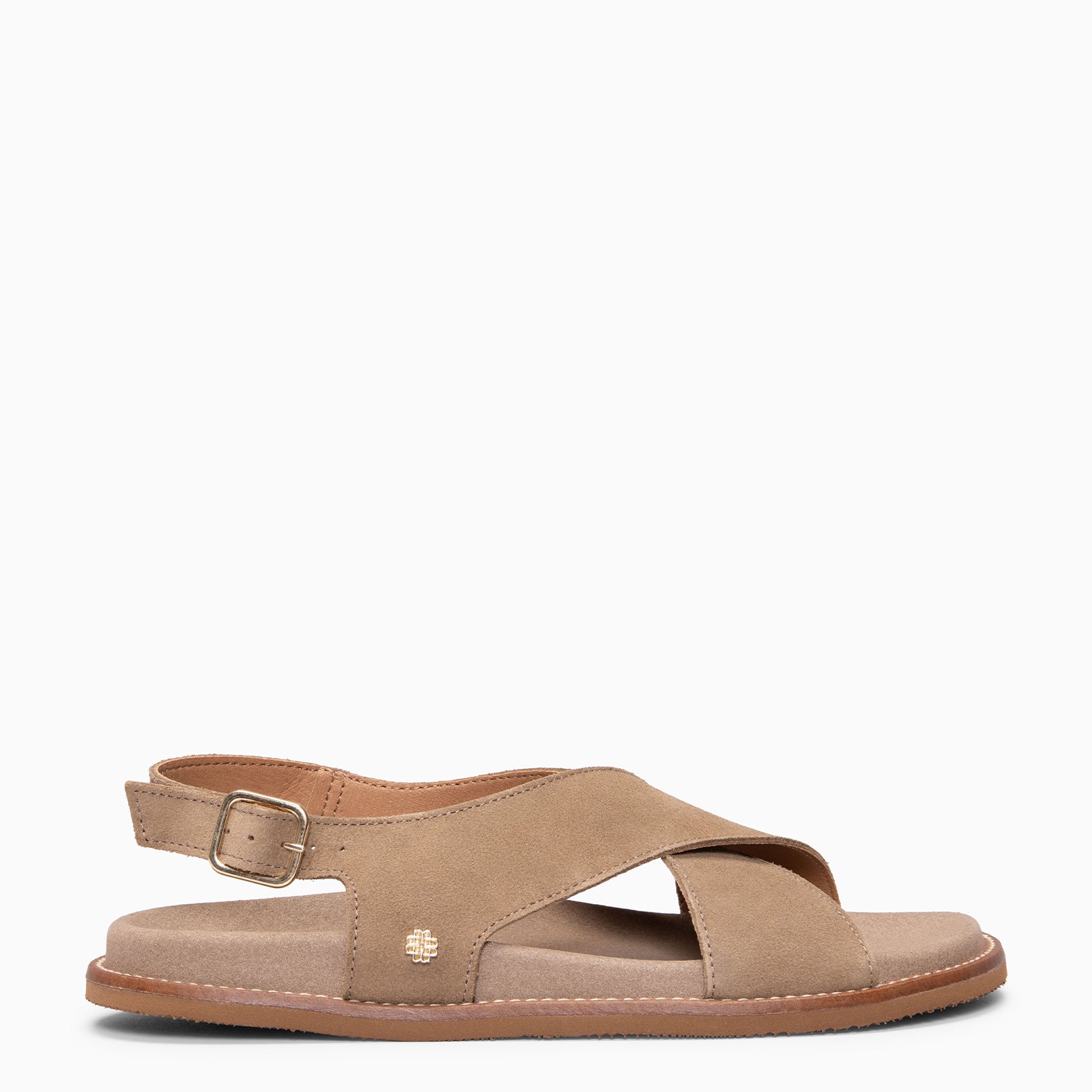 COIBA - Sandalias tipo pala de ante TAUPE