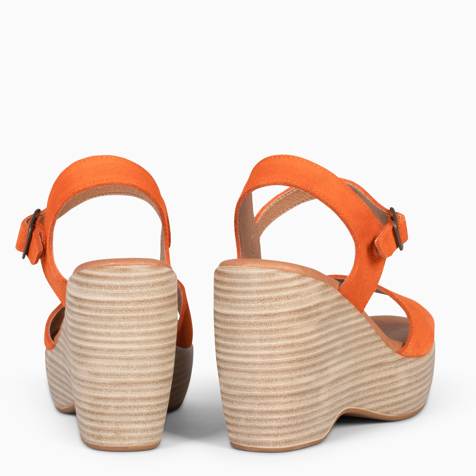 SIDNEY – ORANGE wedge sandals