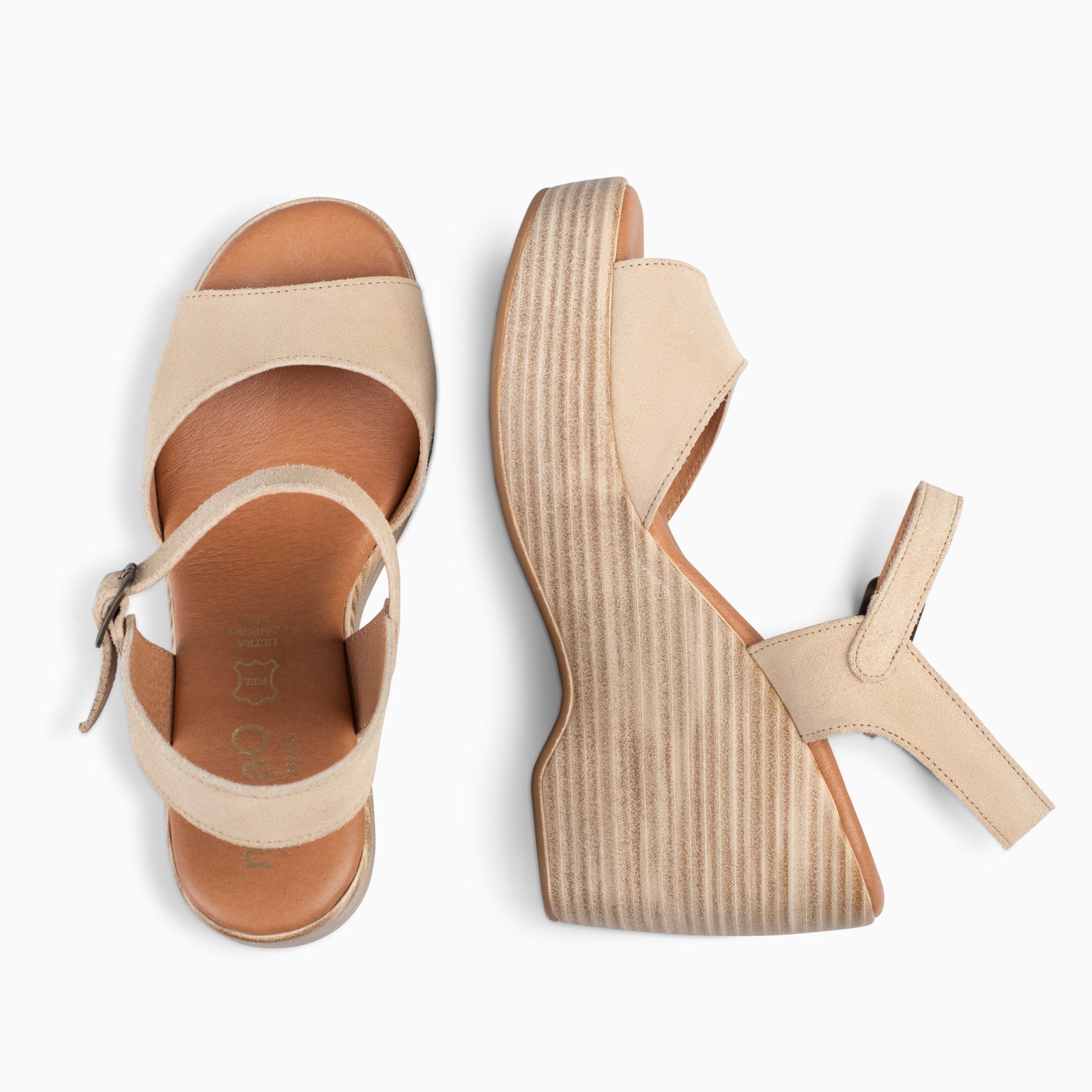 SIDNEY – BEIGE wedge sandals
