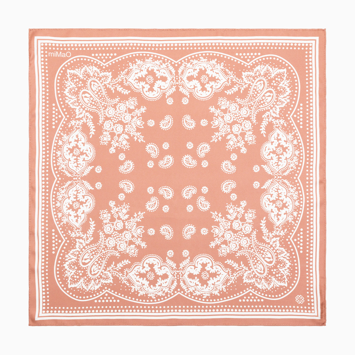 PRISMA SCARF - 100% silk scarf with a pink-toned print