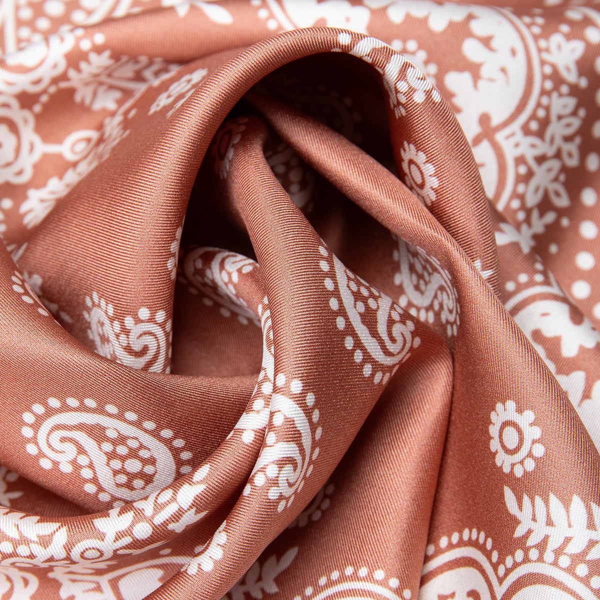 PAÑUELO PRISMA - Pañuelo 100% seda con estampado en tonos rosados