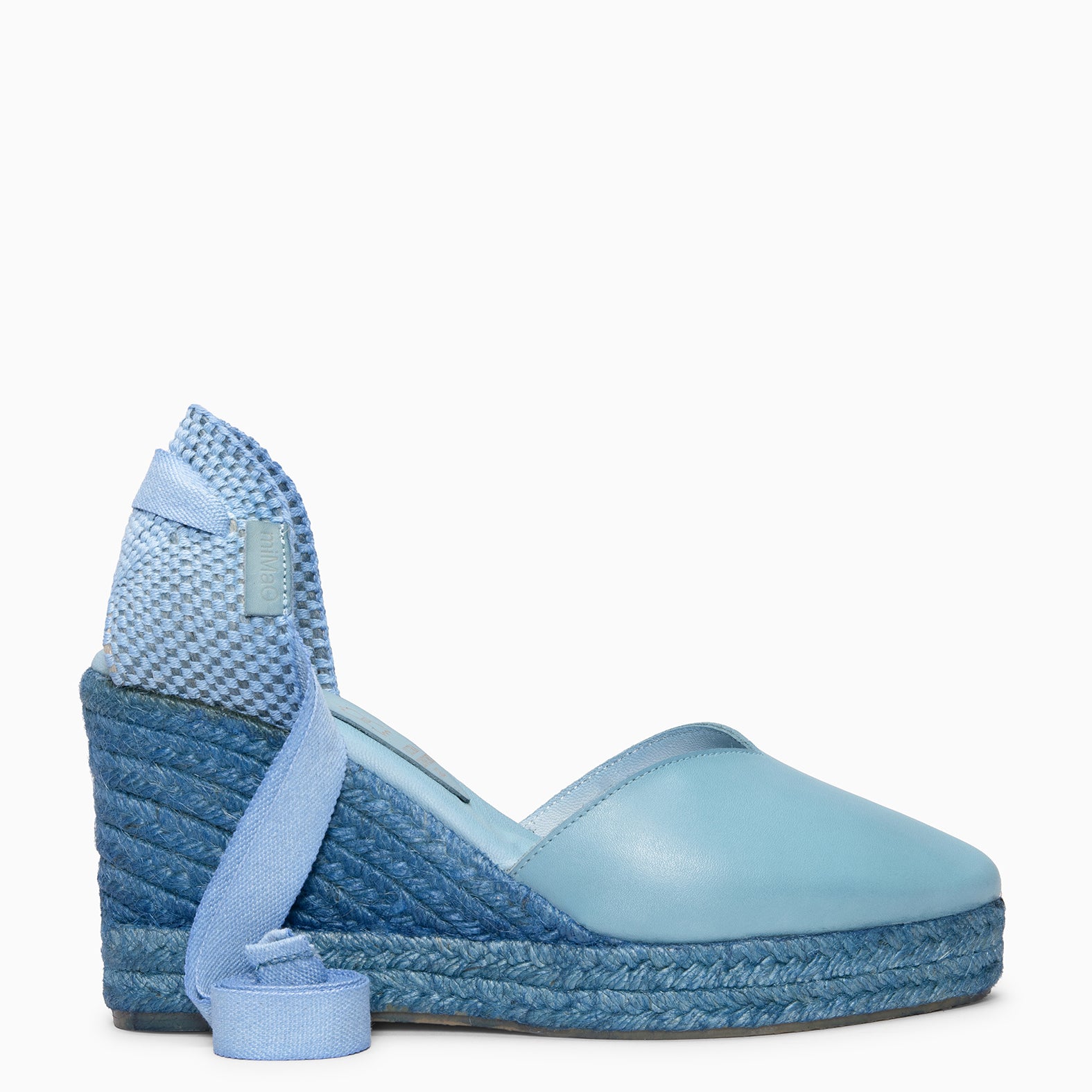 TALAIA - Cuñas de esparto con tintado natural AZUL