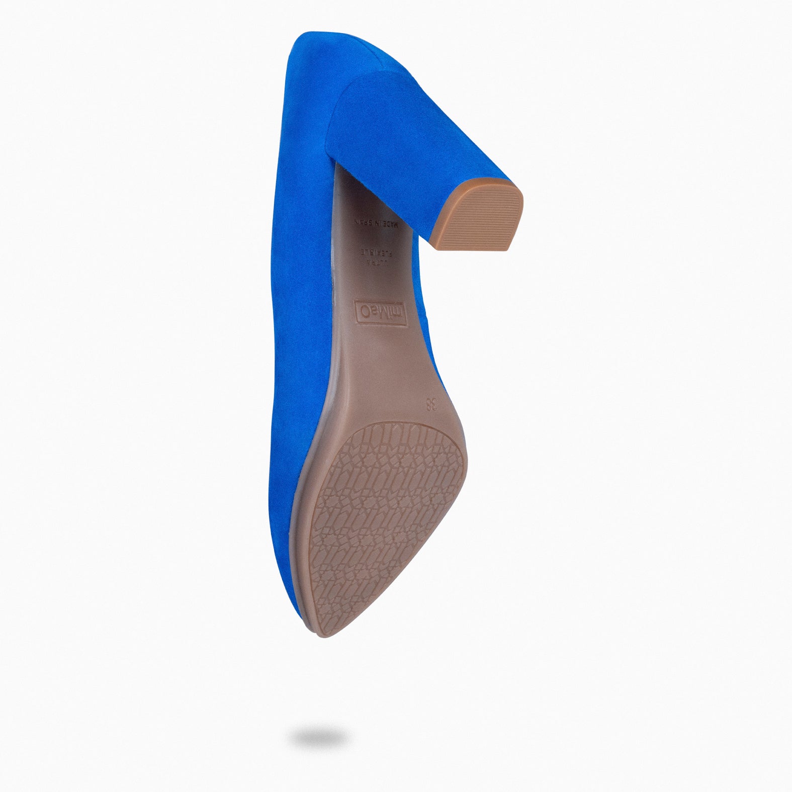 URBAN – BLUE Suede high-heeled shoes 