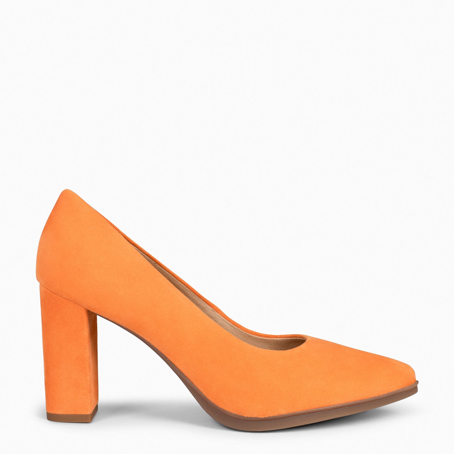 URBAN – ORANGE Suede high-heeled shoes 