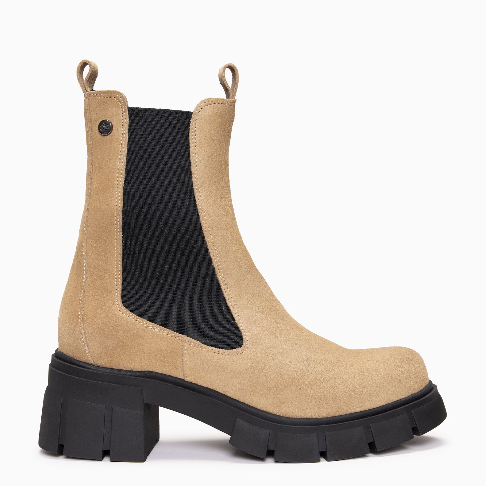 LUCIA - Botines Chelsea con plataforma BEIGE