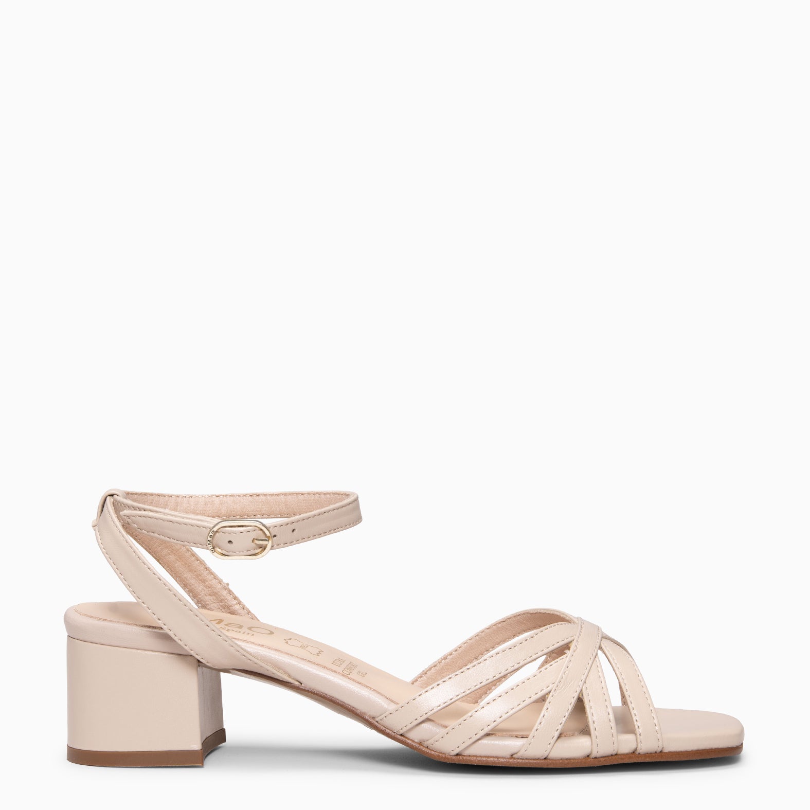 SIRA - Sandalia de tiras de tacón bajo BEIGE