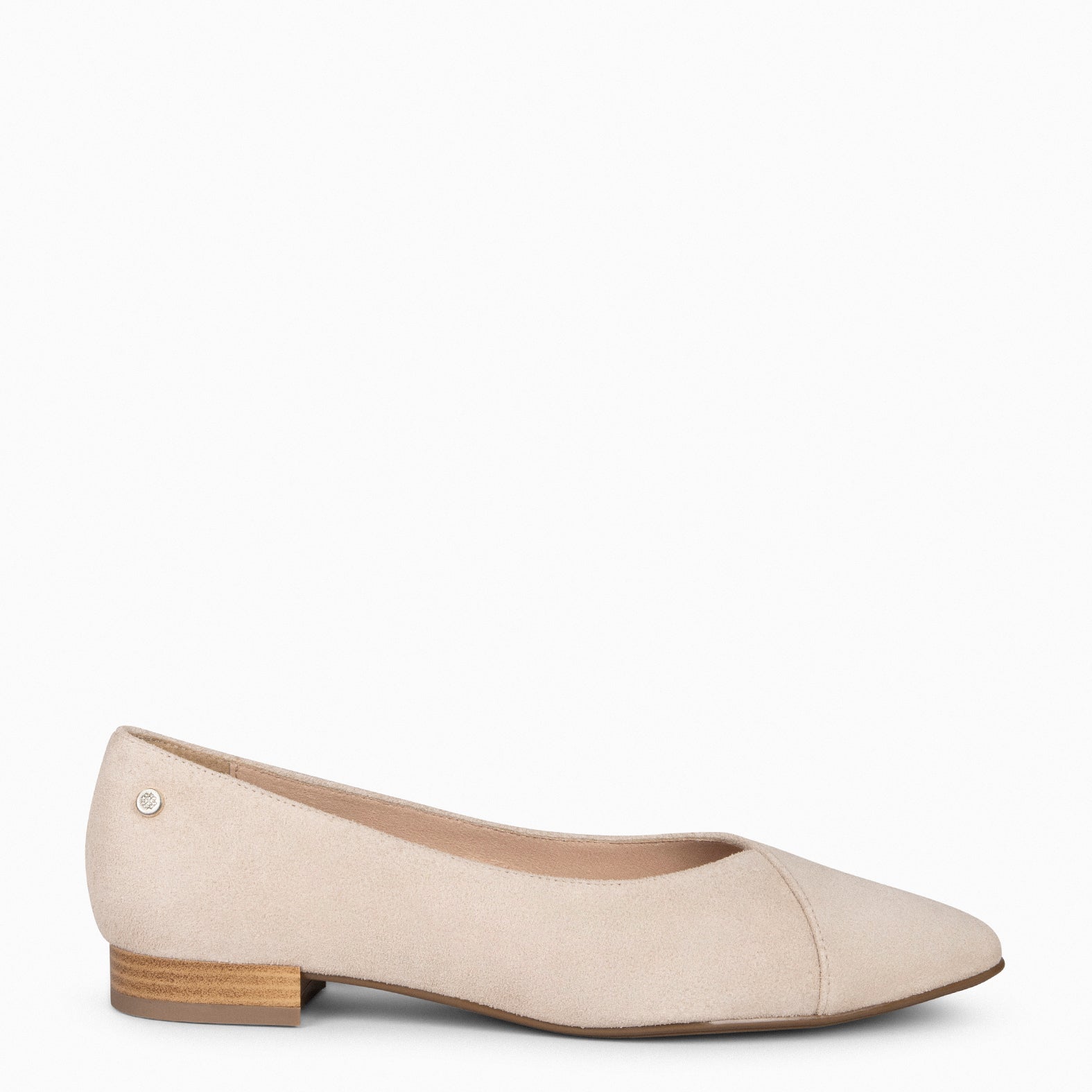 Beige sales suede flats