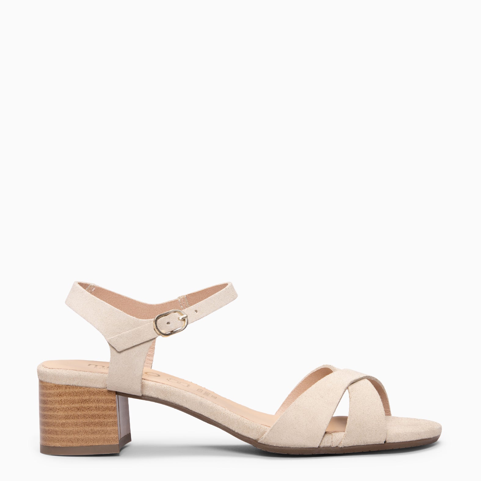 ORIANA - Sandalias de tacón de ante BEIGE