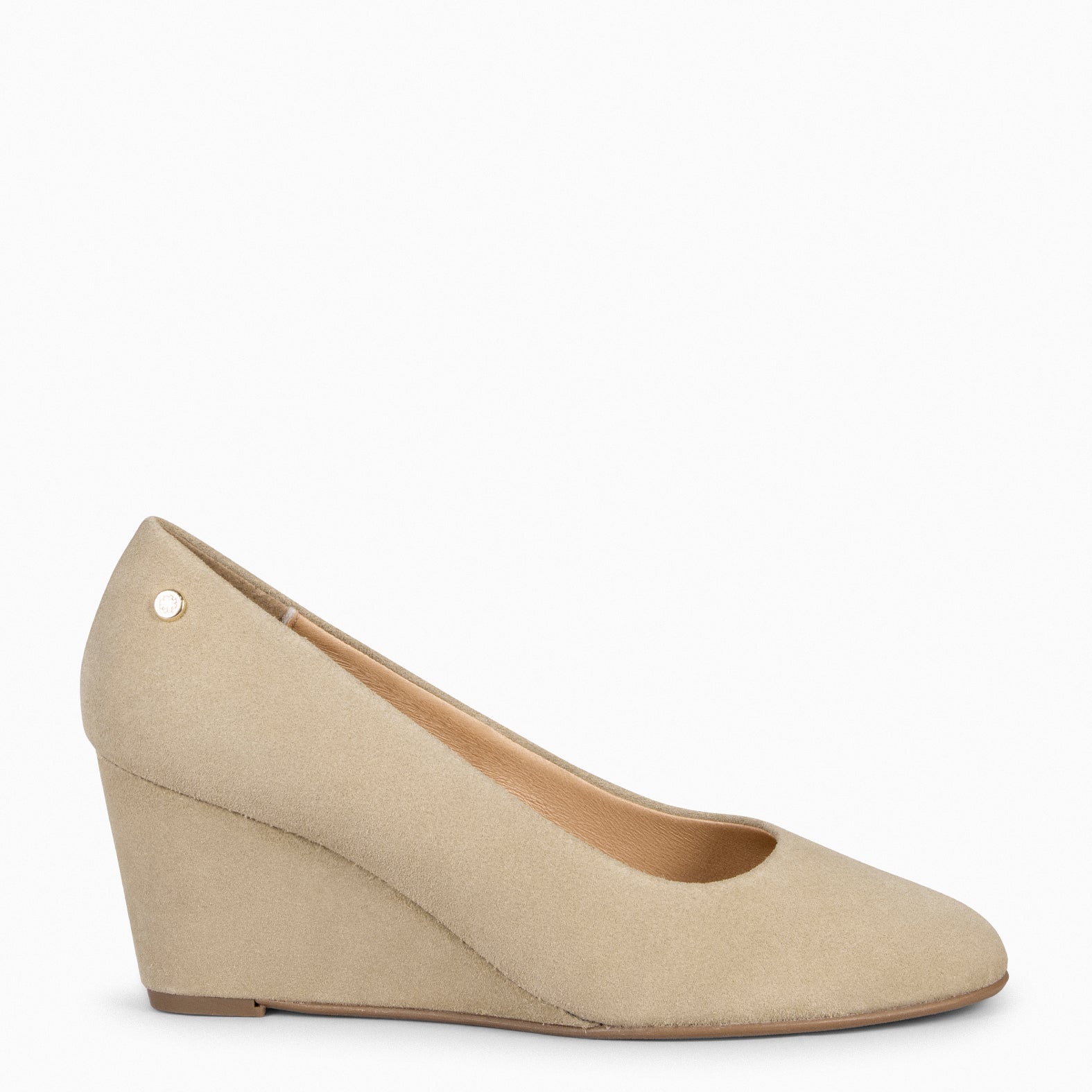 WEDGE ROUND – SAND Shoes with wedge 