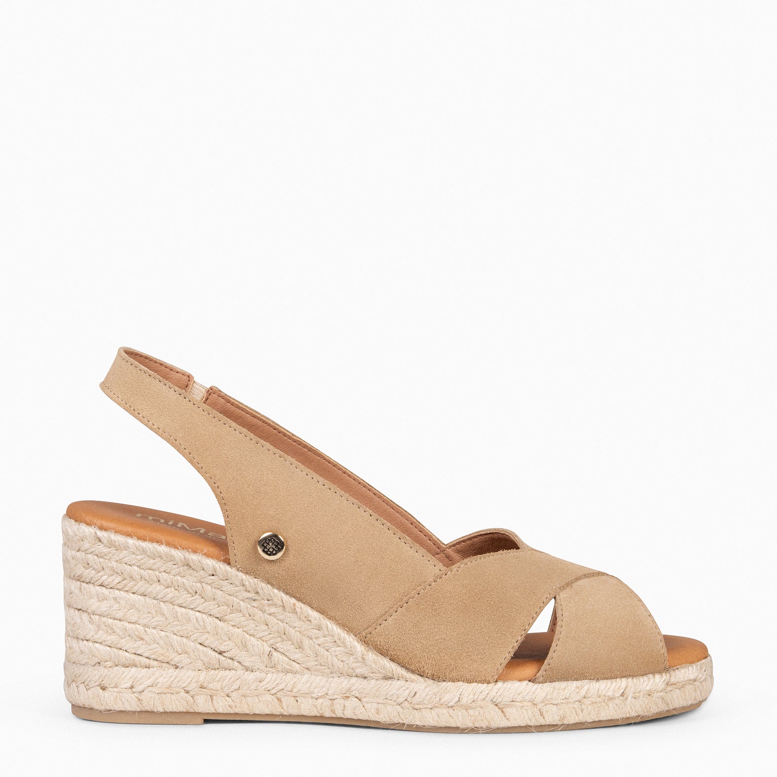 ATTICA - Espadrilles compensées daim BEIGE