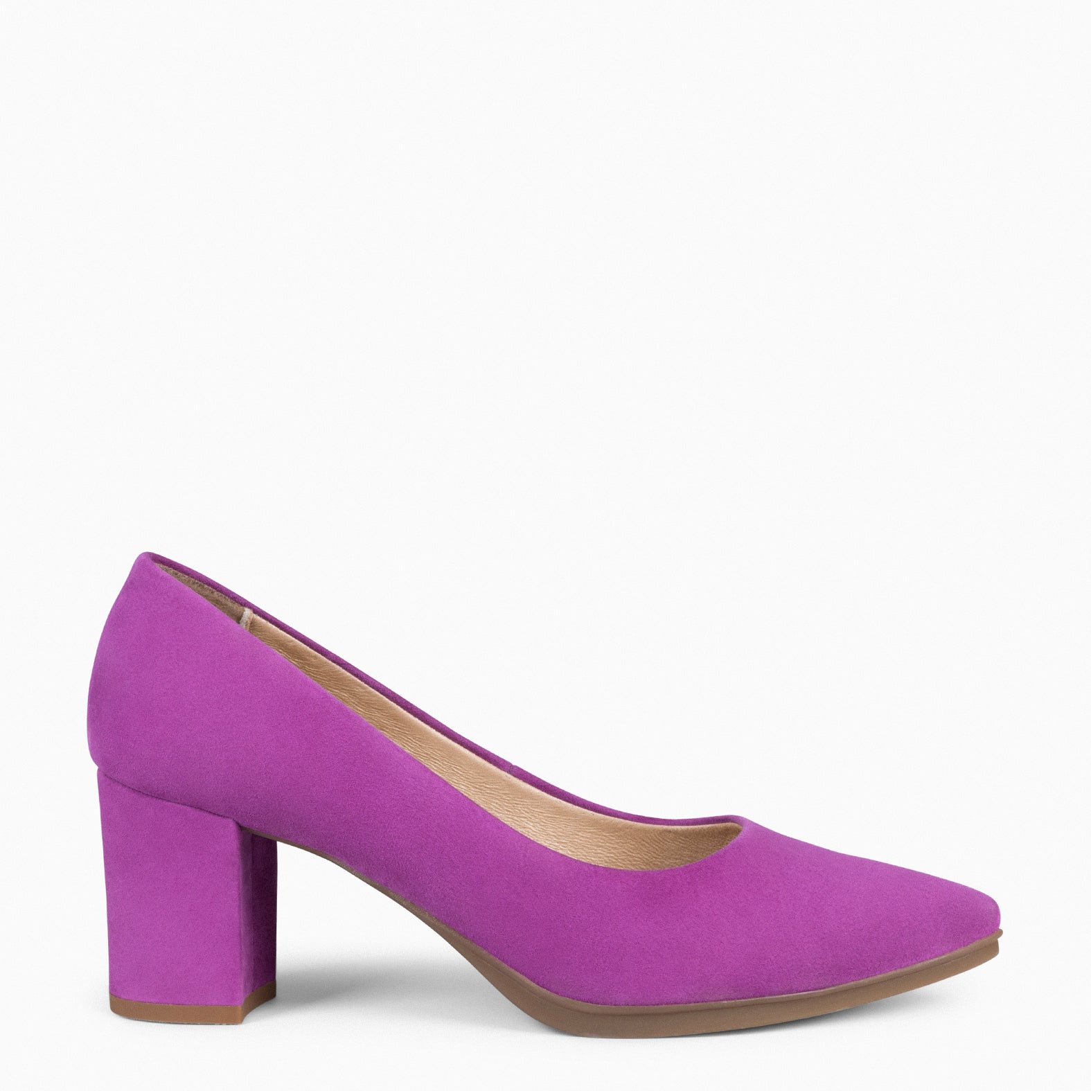 URBAN S – VIOLET Suede Mid-Heeled Shoes 