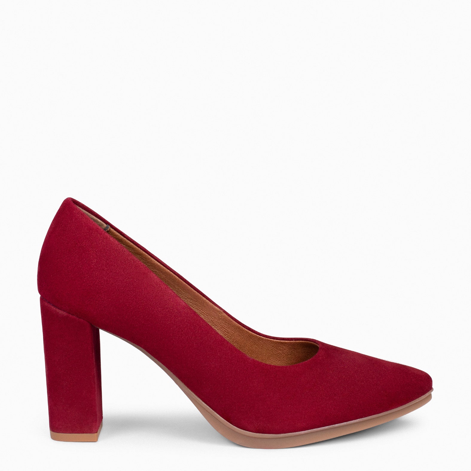 URBAN - Zapatos de tacón alto de ante BURDEOS