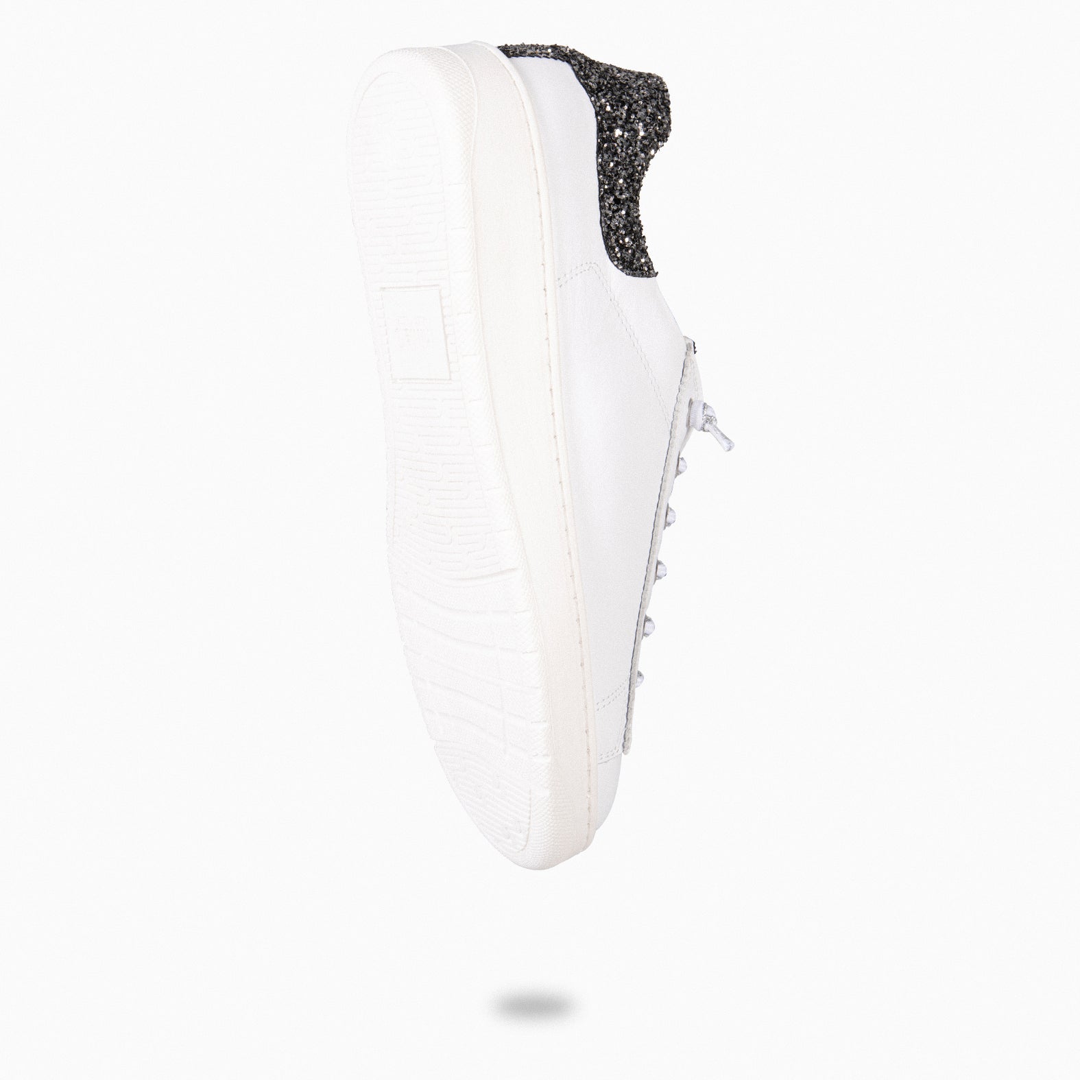 NANTES – WHITE GLITTER SNEAKER WITH ELASTIC LACES