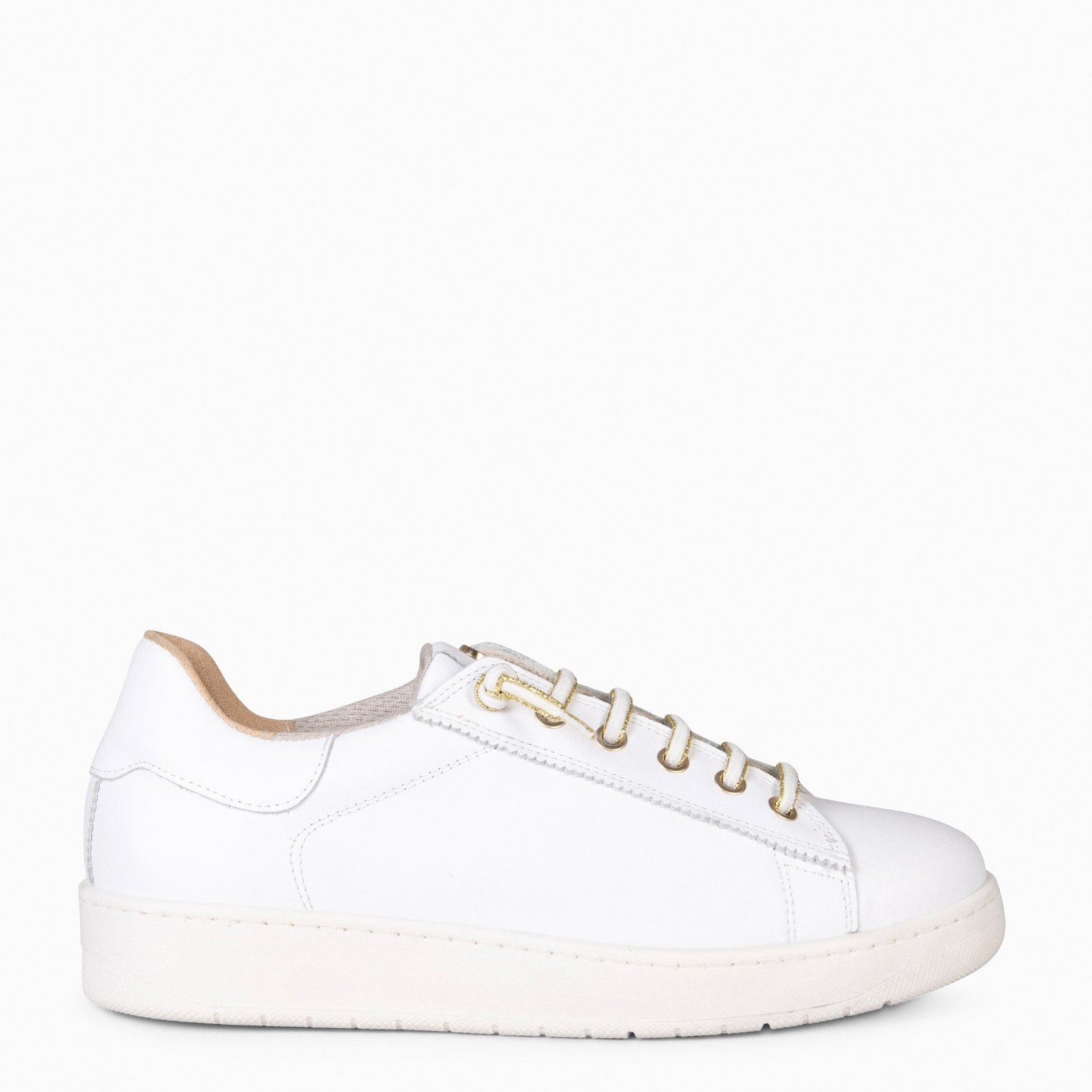 NANTES – WHITE SNEAKER WITH ELASTIC LACES