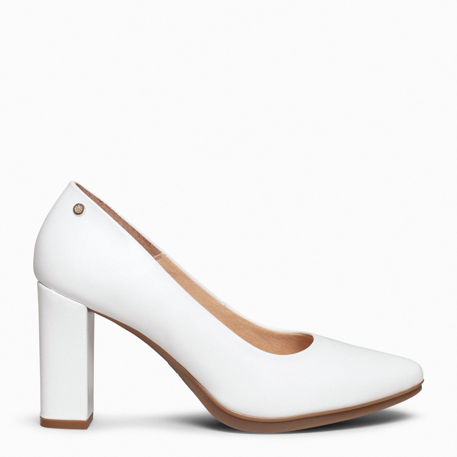 URBAN SALON - WHITE NAPPA LEATHER HIGH HEEL