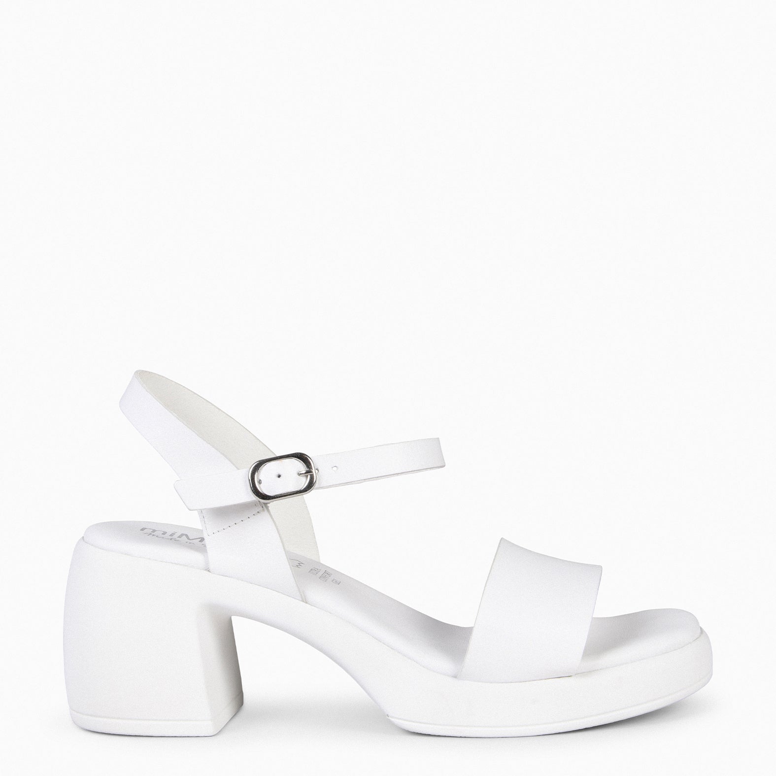 CRIS – WHITE Sandal with block platform